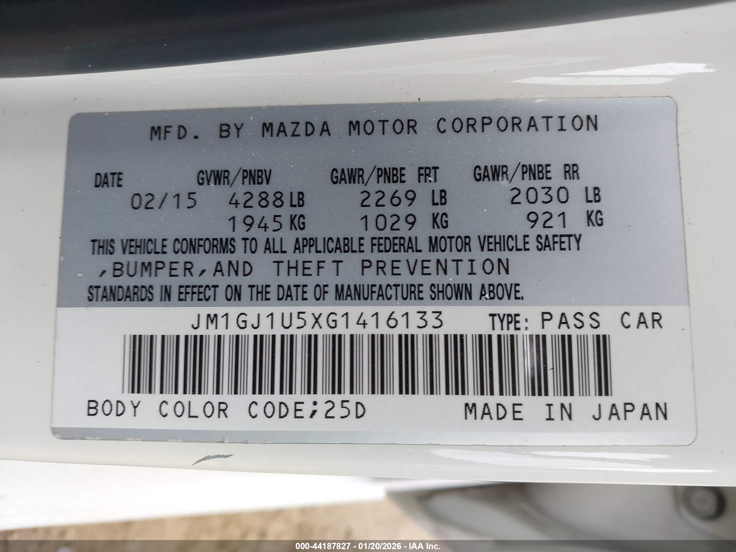 MAZDA MAZDA6 image 9