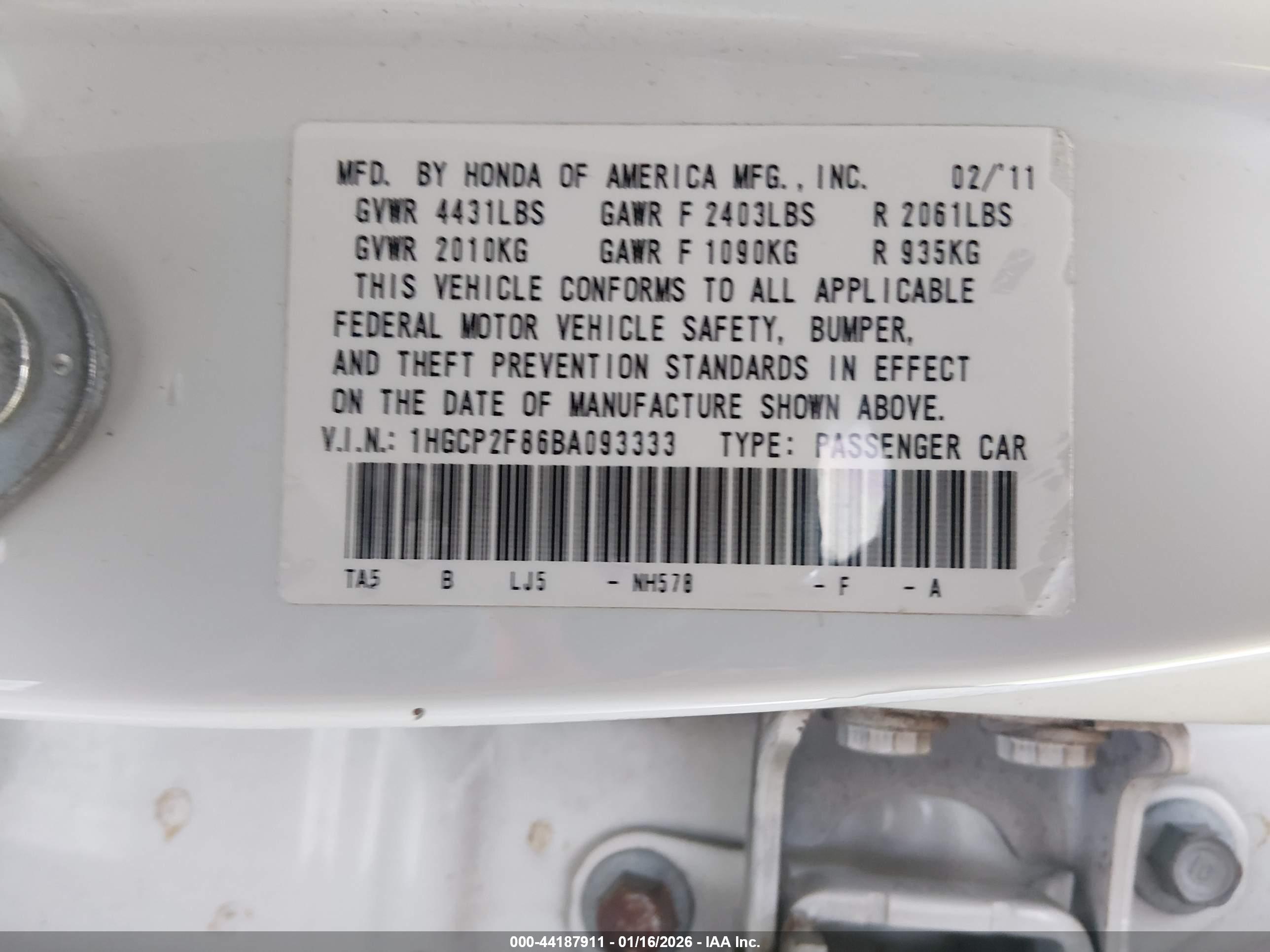 HONDA ACCORD image 9