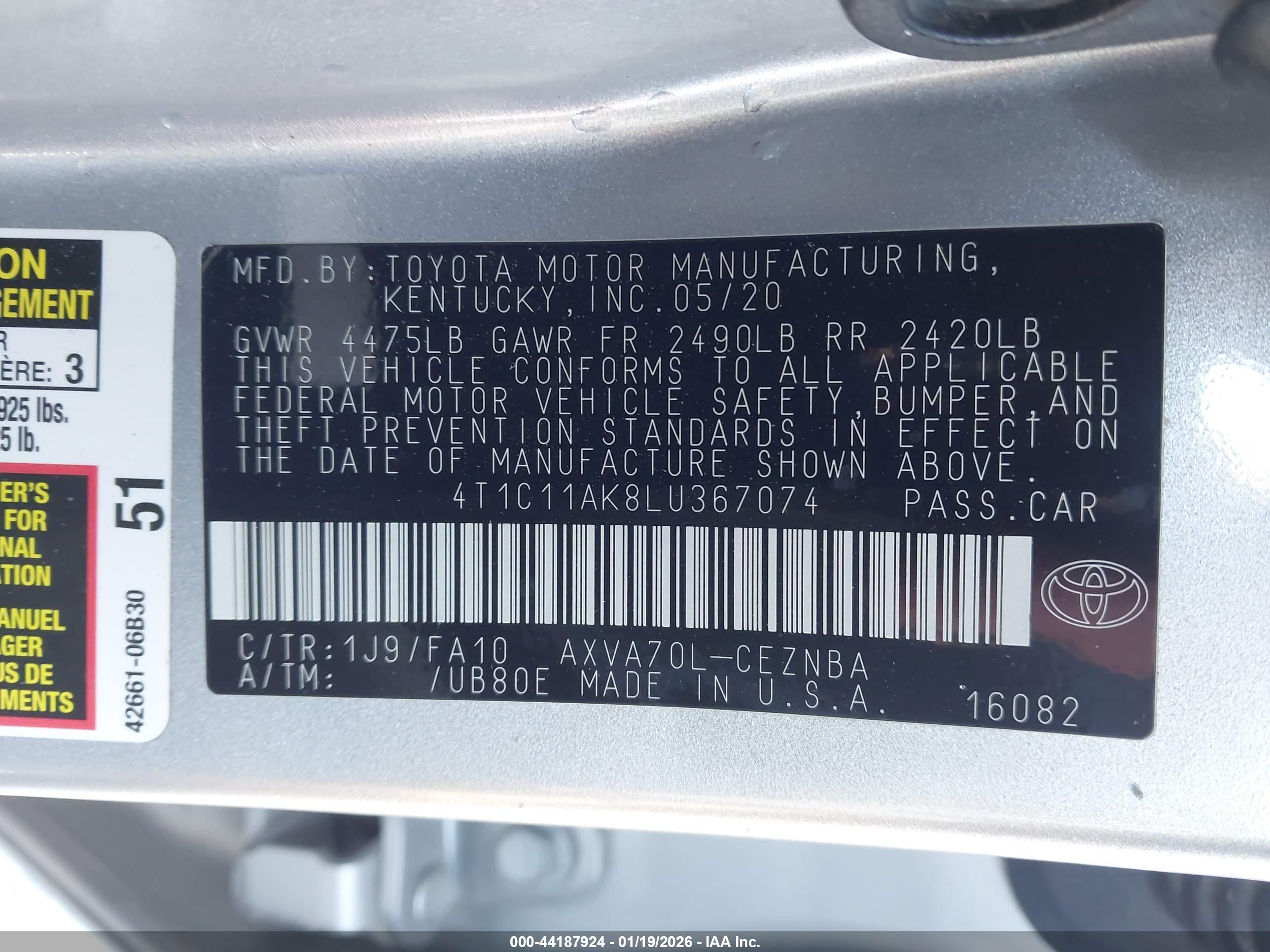 TOYOTA CAMRY image 9