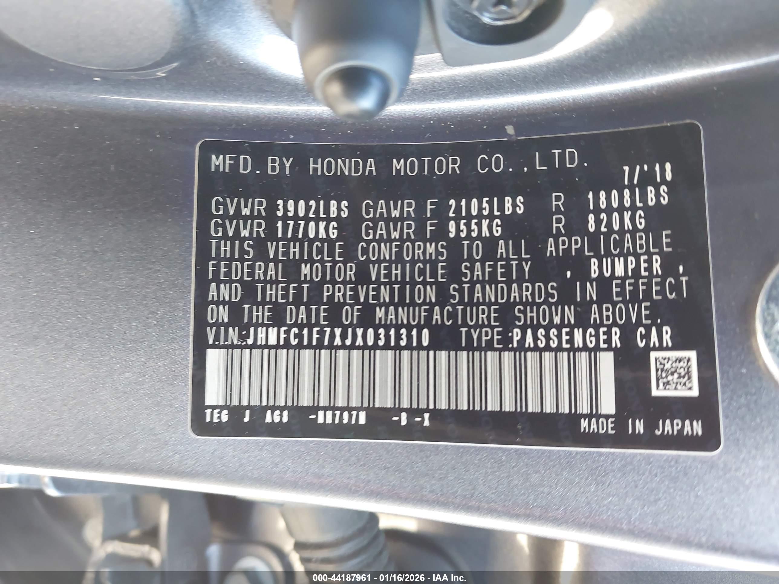 HONDA CIVIC image 9