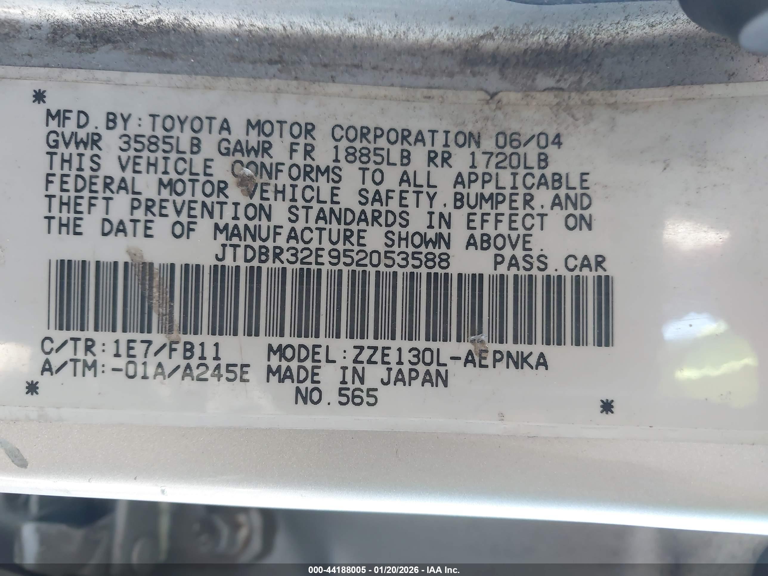 TOYOTA COROLLA image 9