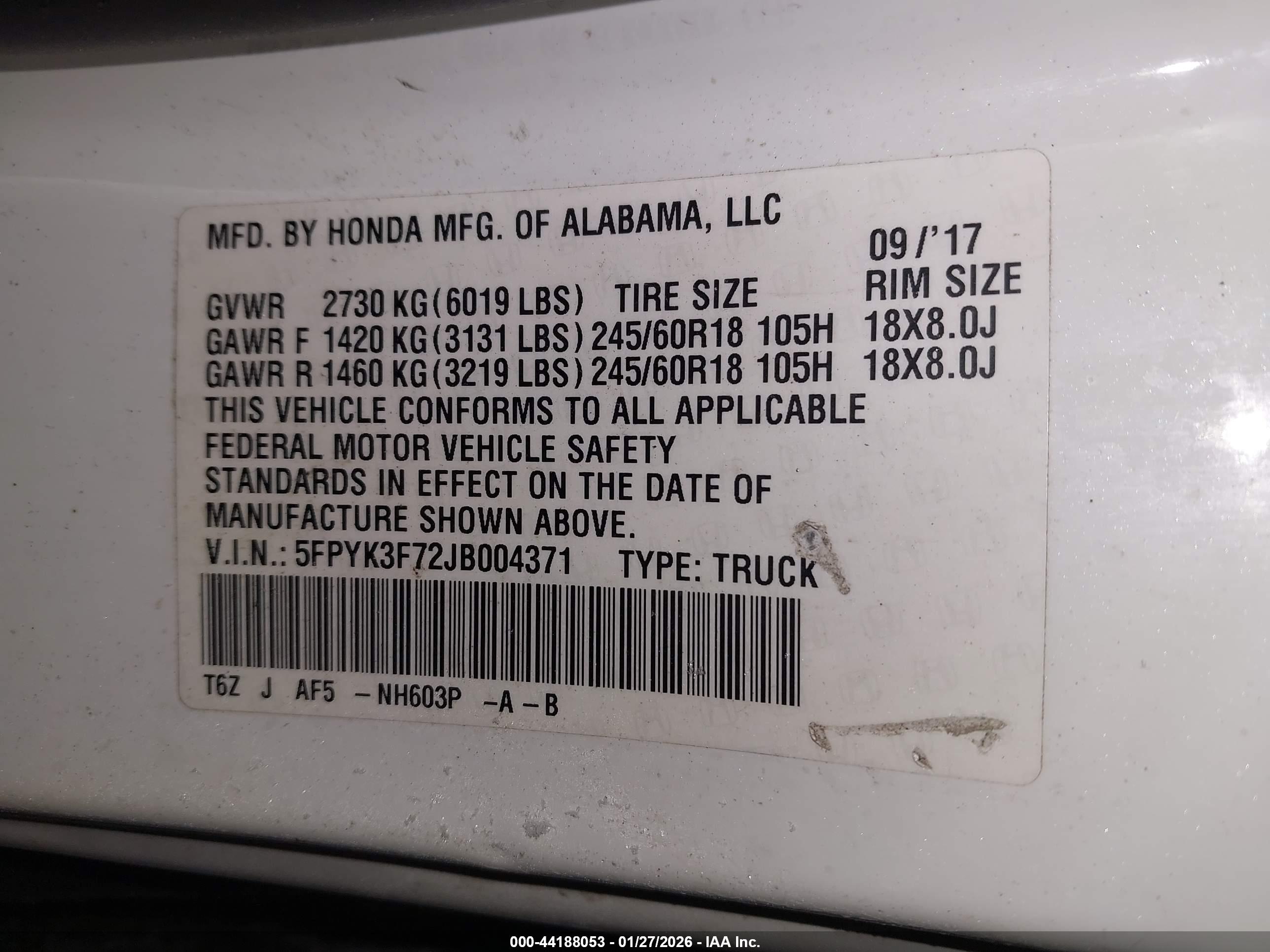 HONDA RIDGELINE image 9