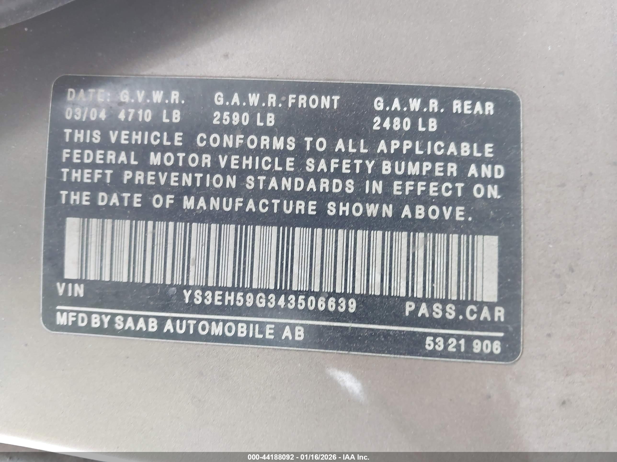 SAAB 9-5 image 9