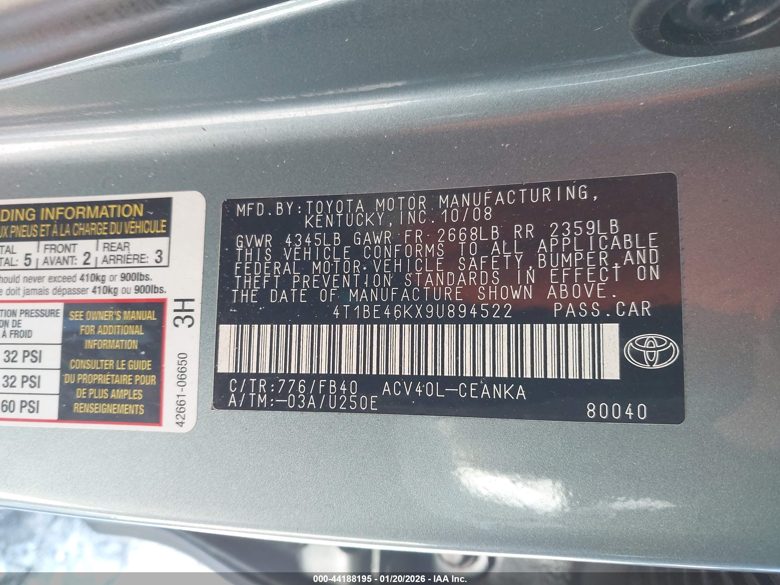 TOYOTA CAMRY image 9