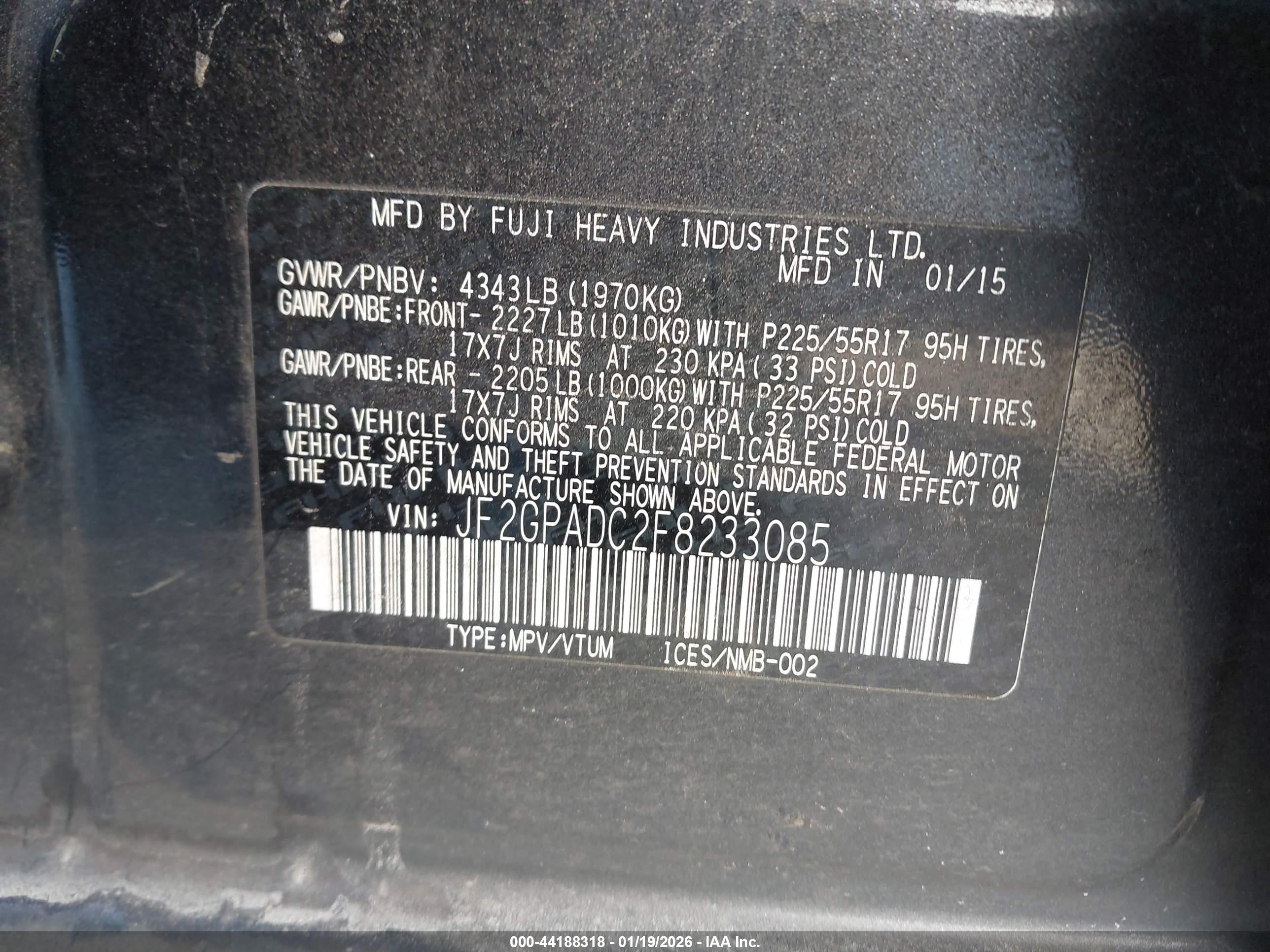 SUBARU XV image 9