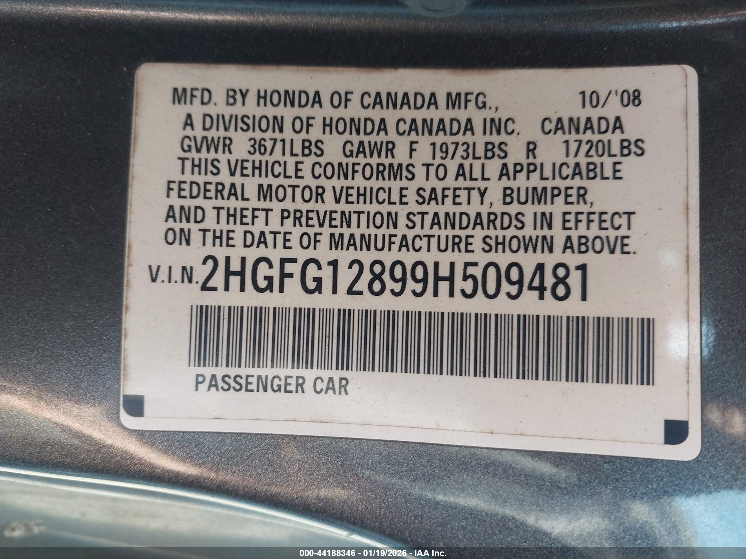 HONDA CIVIC image 9