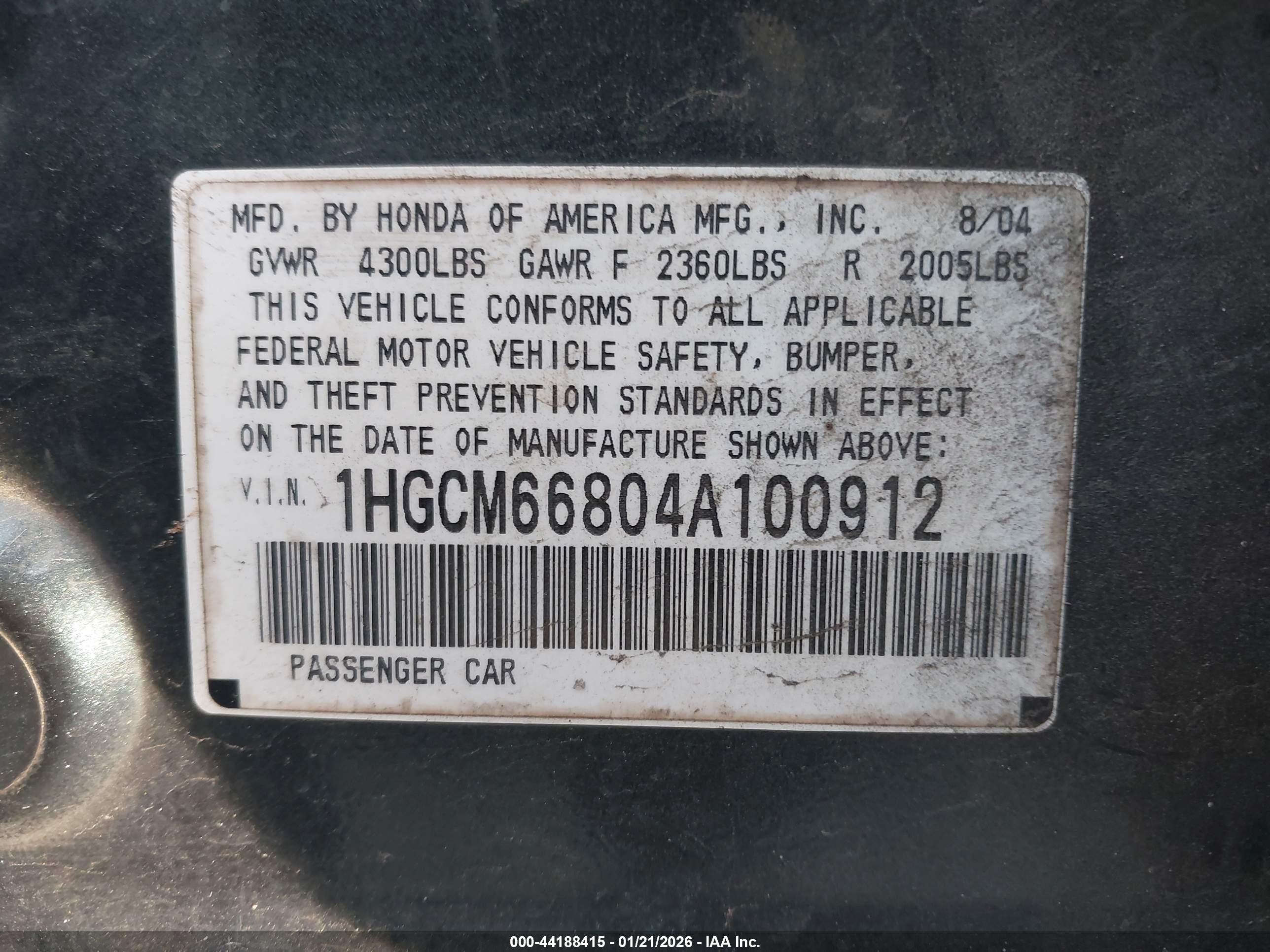 HONDA ACCORD image 9