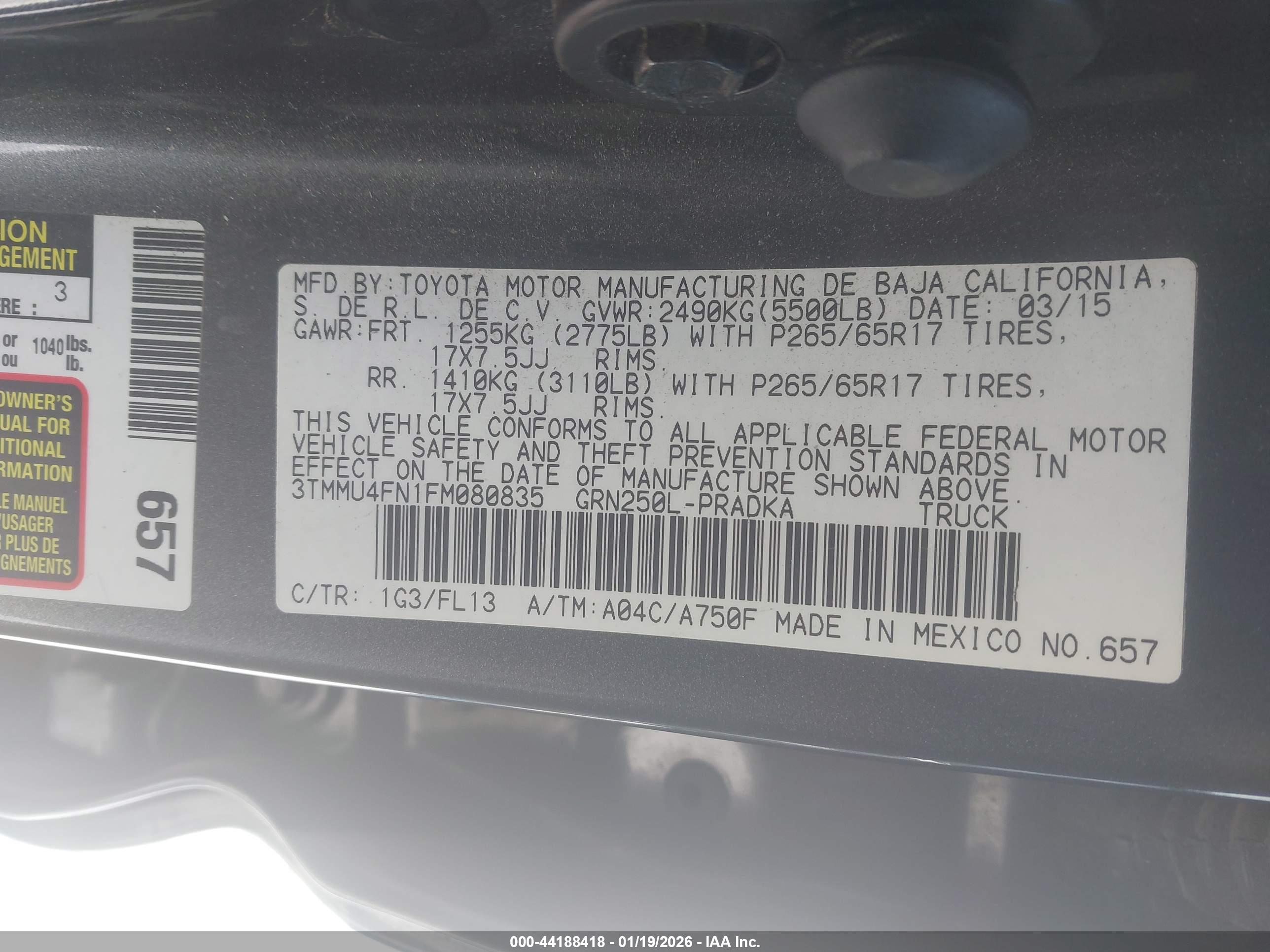 TOYOTA TACOMA image 9