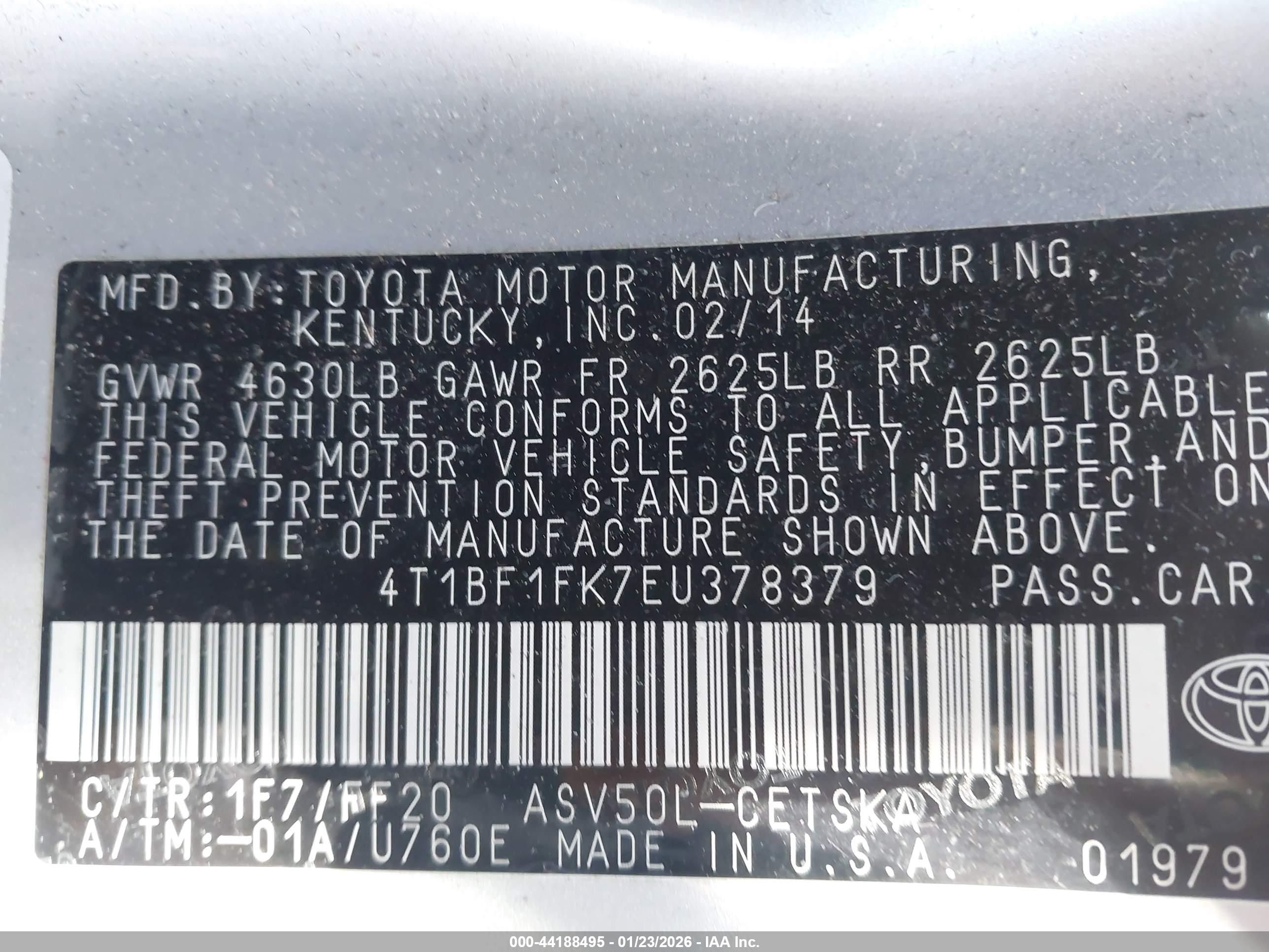 TOYOTA CAMRY image 9