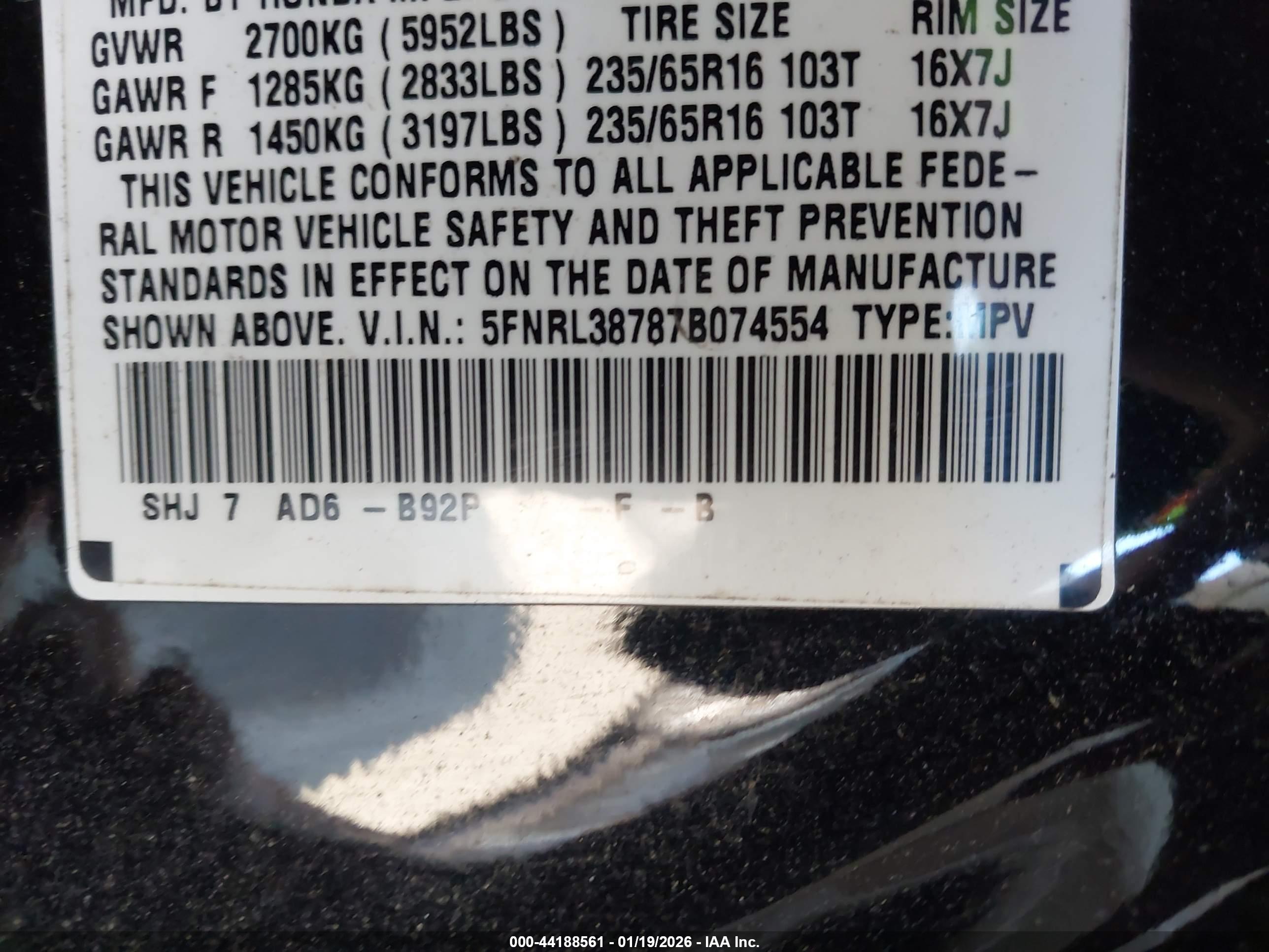 HONDA ODYSSEY image 9