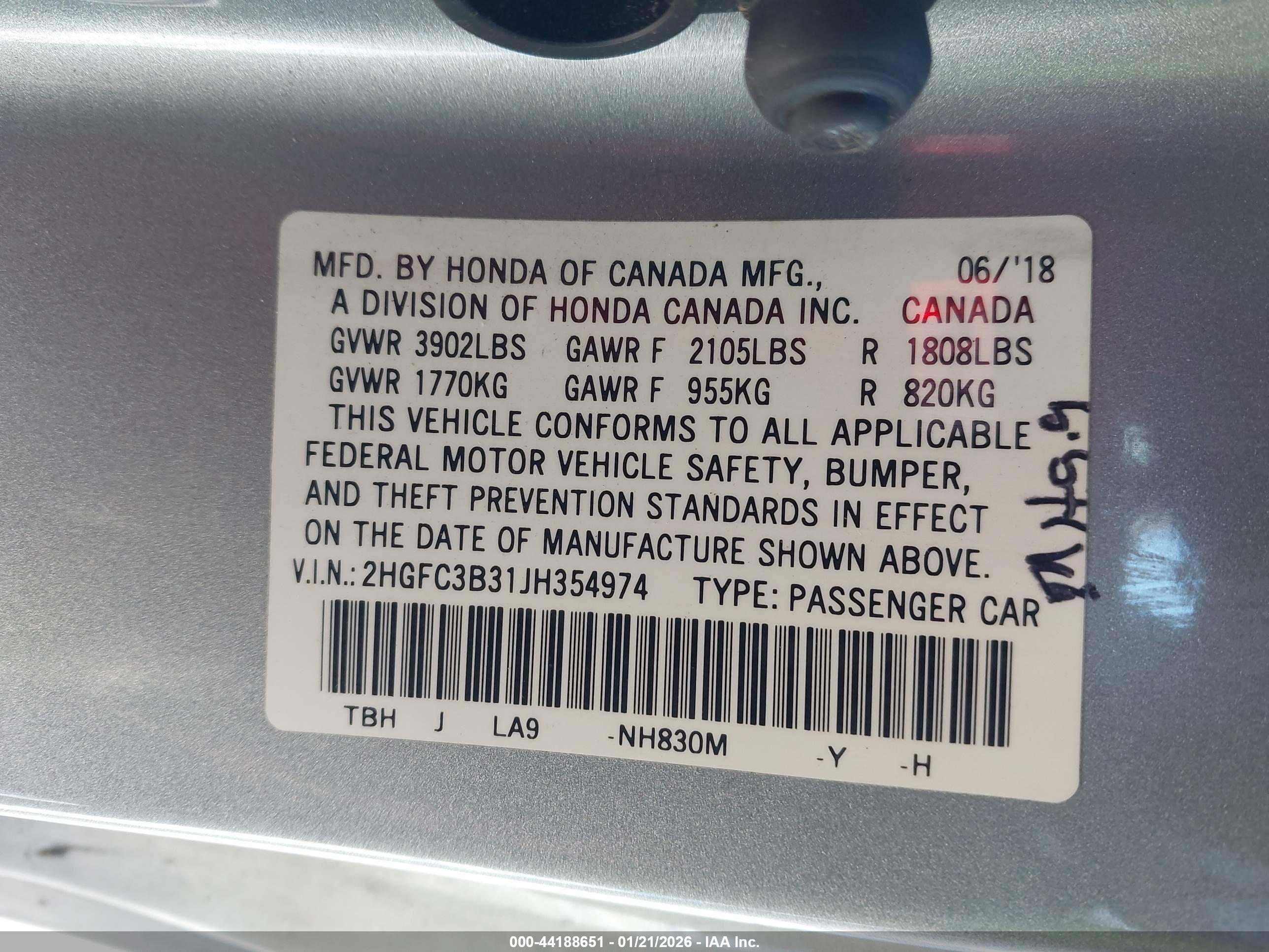 HONDA CIVIC image 9