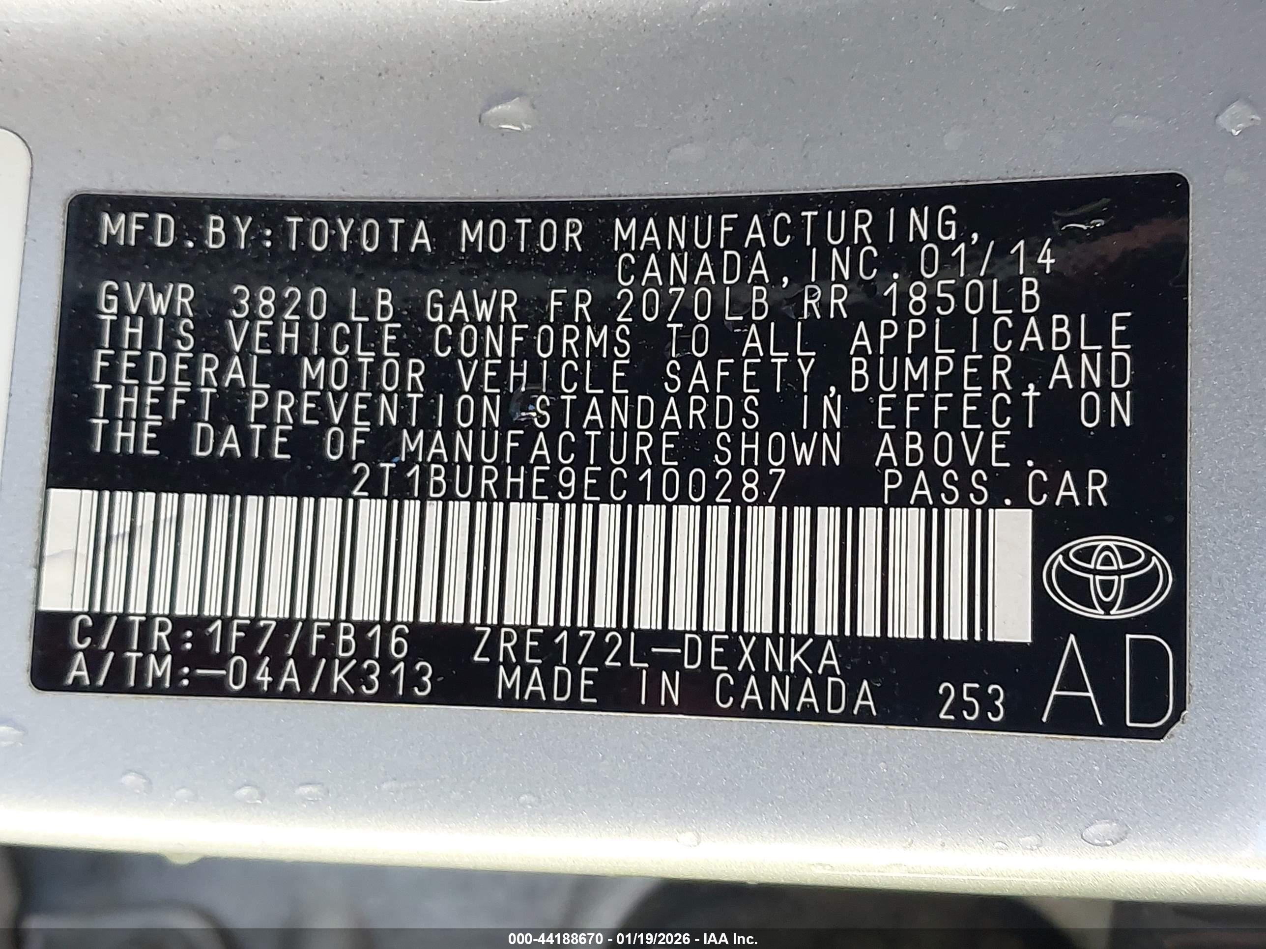 TOYOTA COROLLA image 9