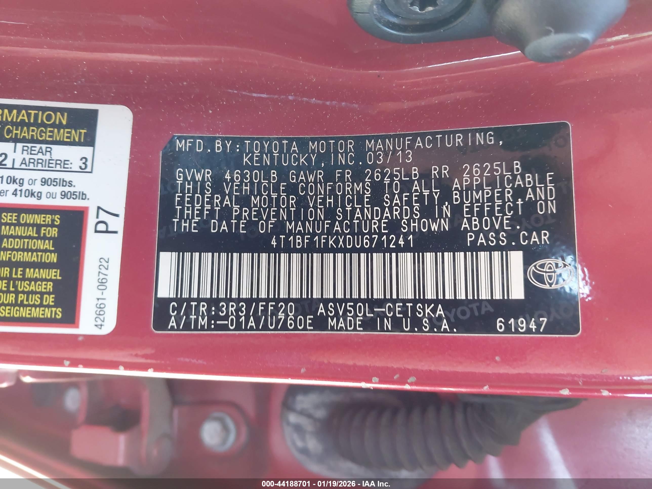 TOYOTA CAMRY image 9