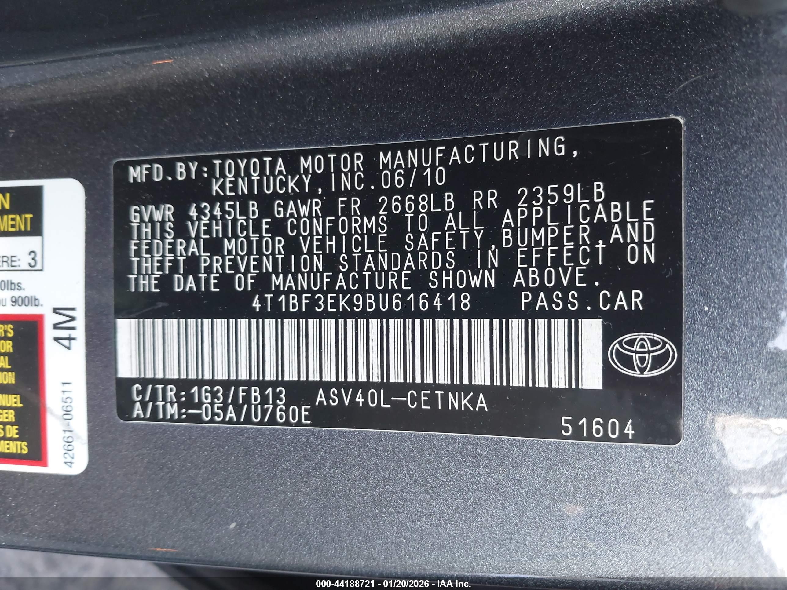 TOYOTA CAMRY image 9