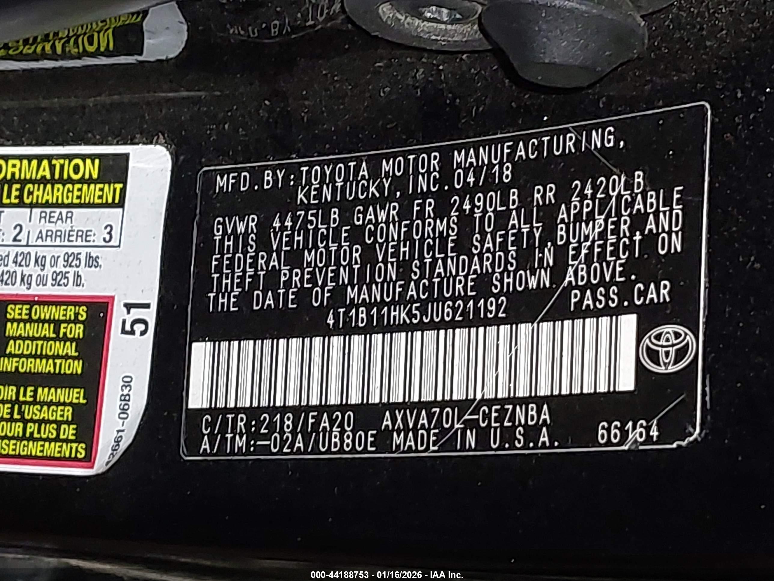 TOYOTA CAMRY image 9