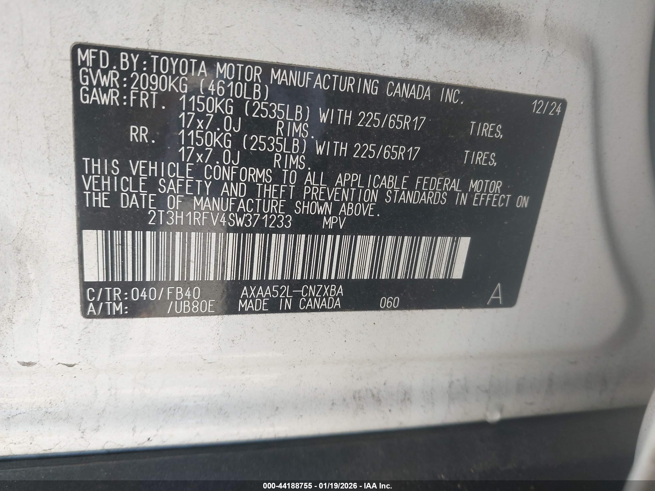 TOYOTA RAV4 image 9
