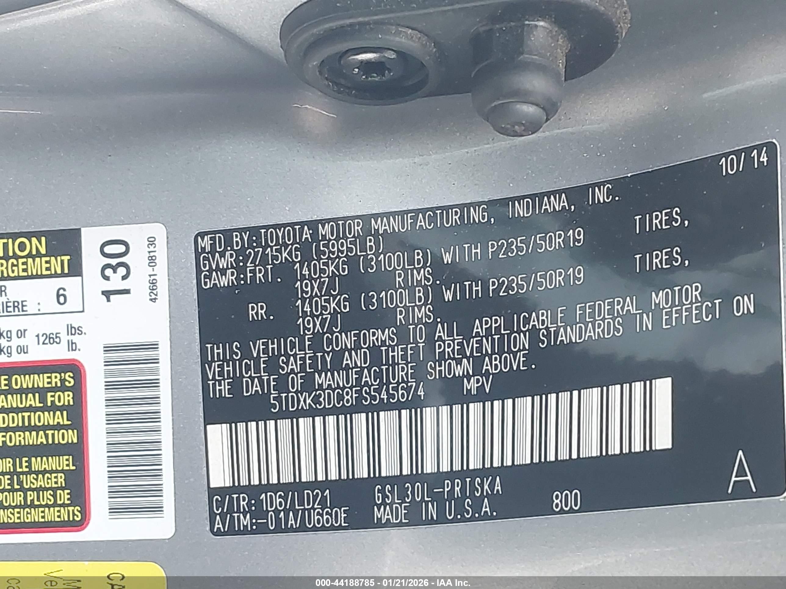 TOYOTA SIENNA image 9