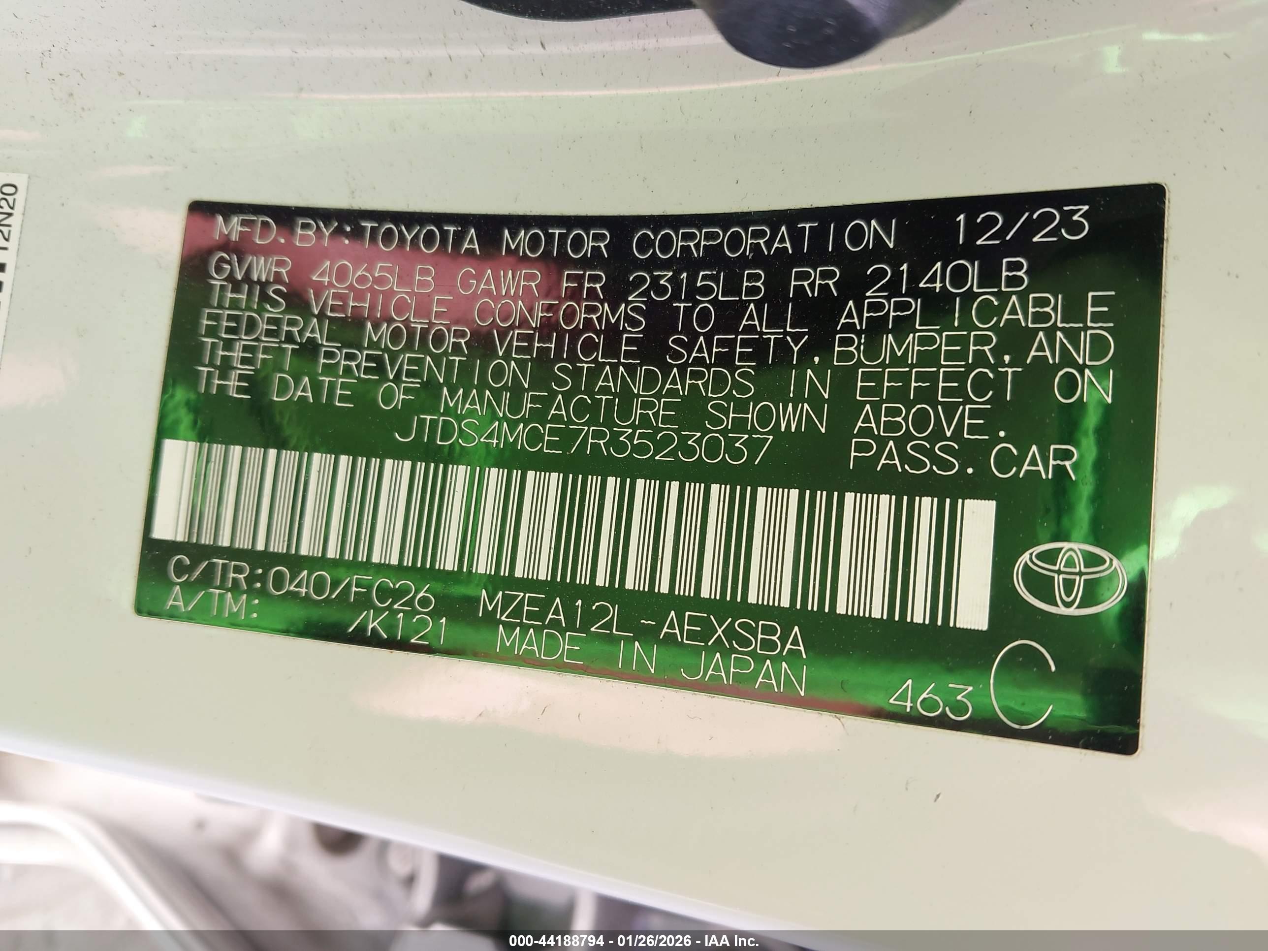 TOYOTA COROLLA image 9