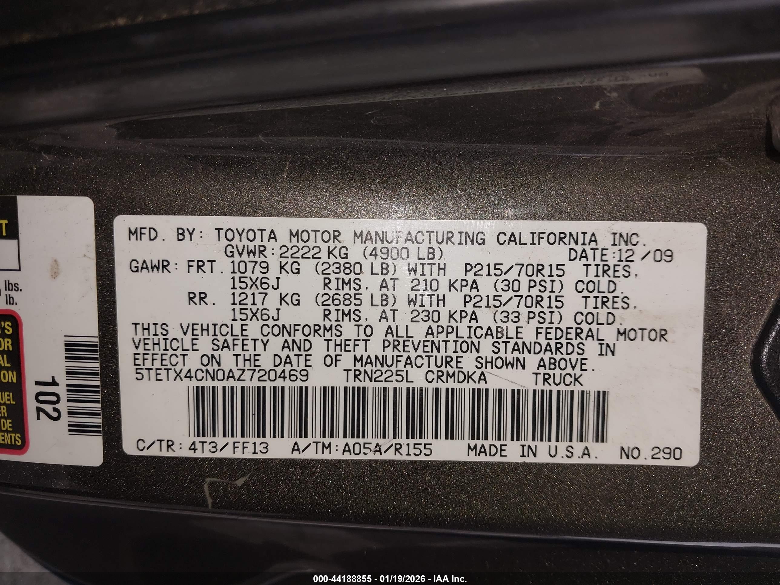 TOYOTA TACOMA image 9