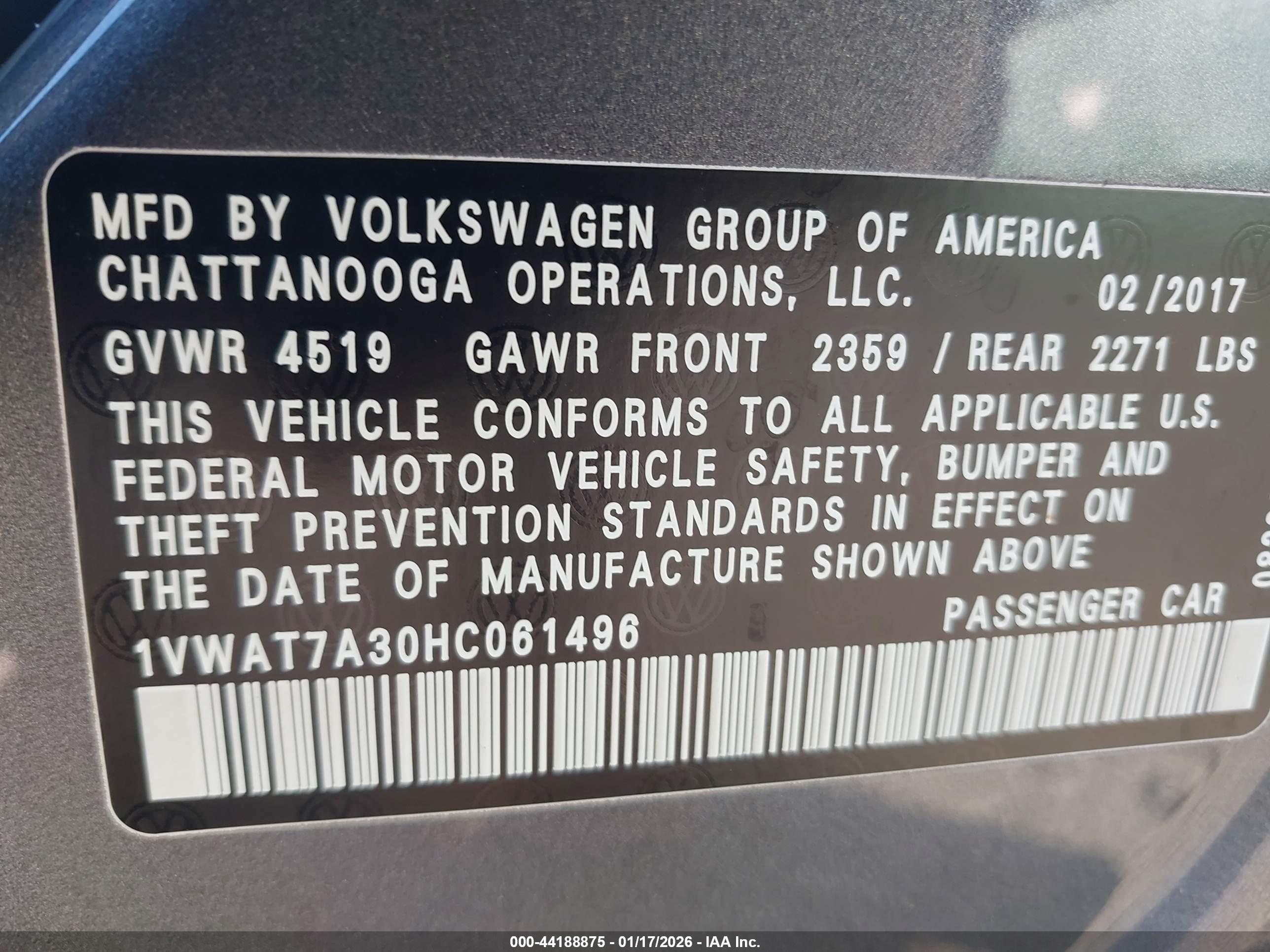 VOLKSWAGEN PASSAT image 9