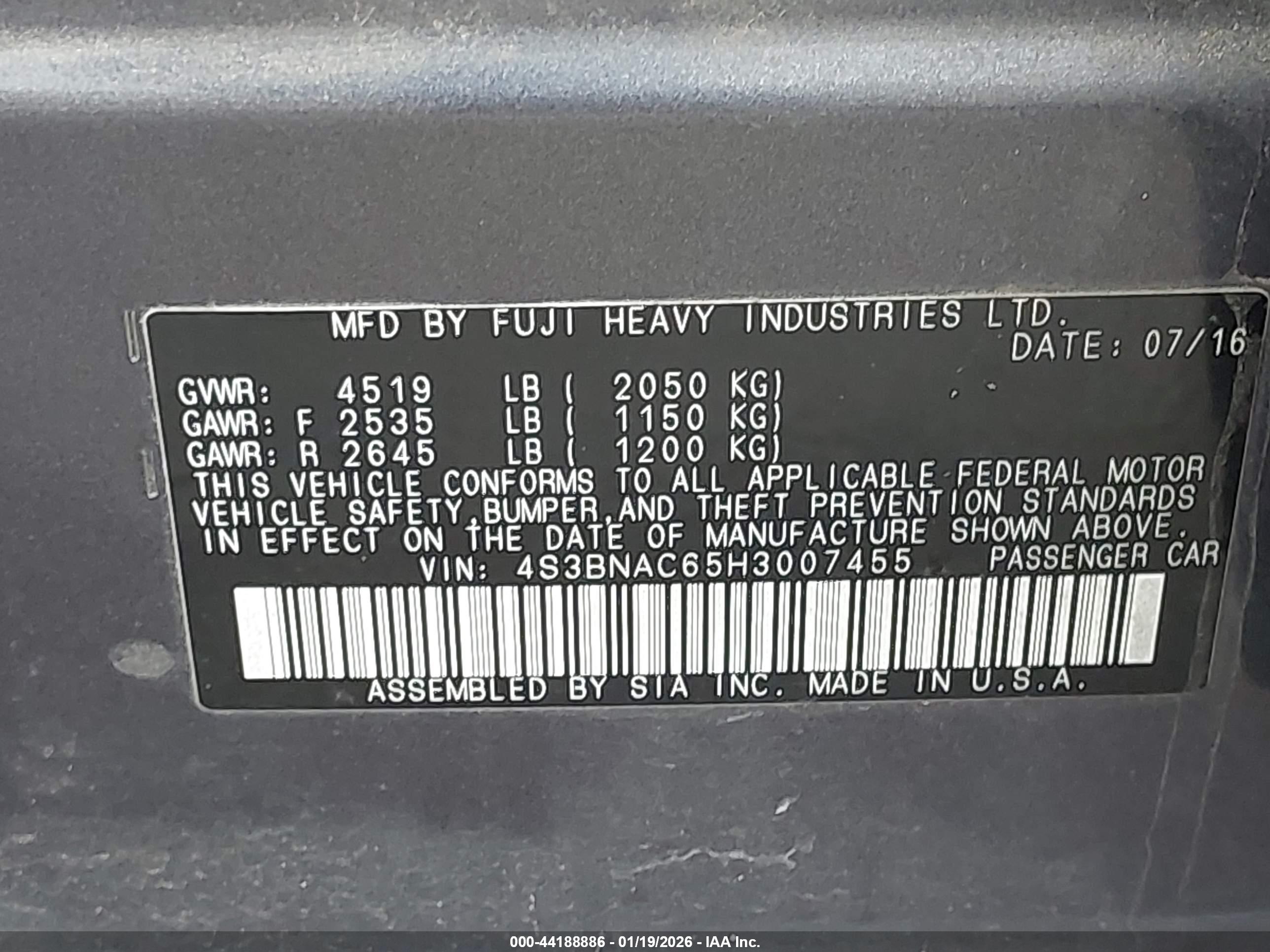 SUBARU LEGACY image 9