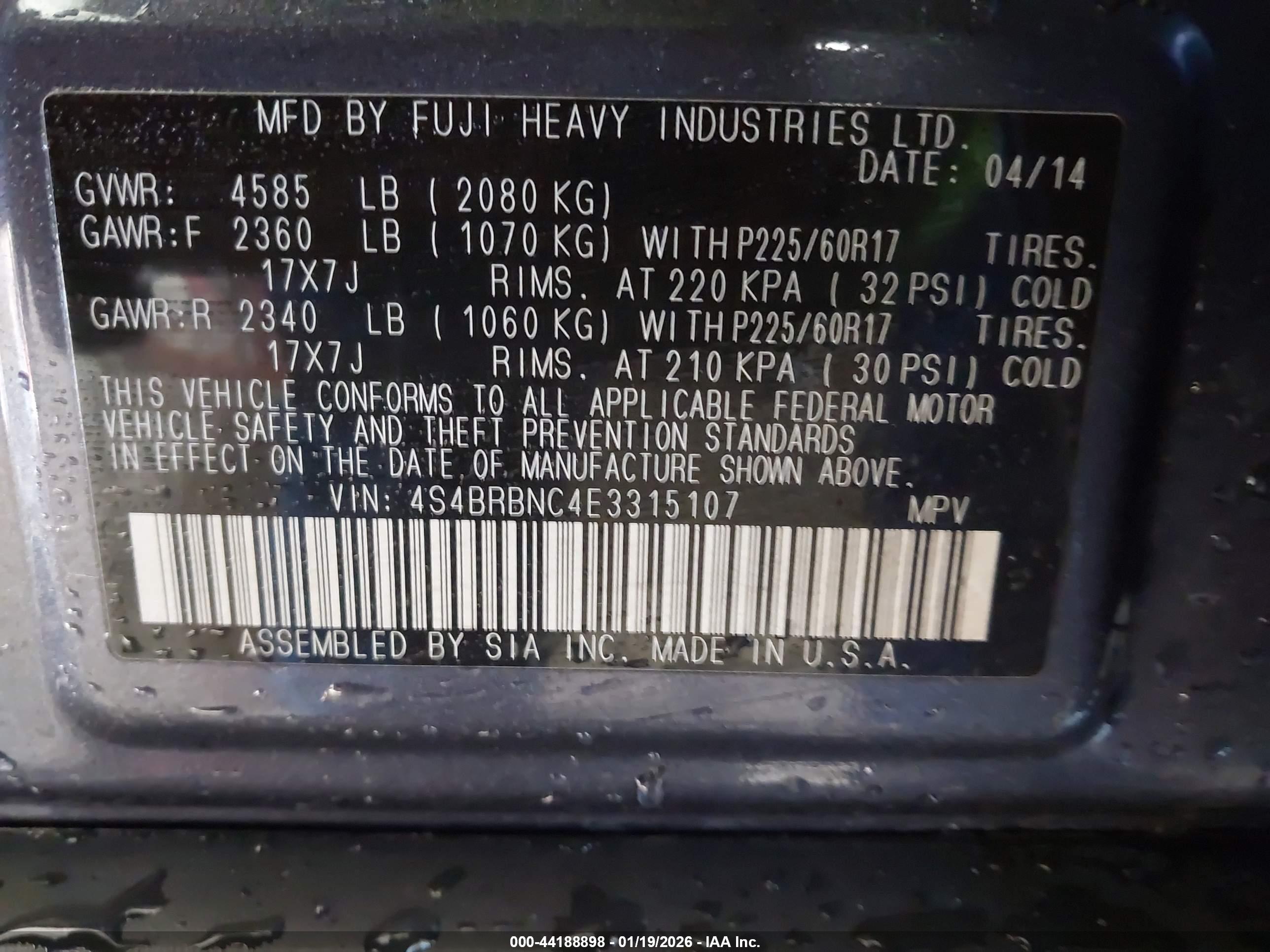 SUBARU OUTBACK image 9