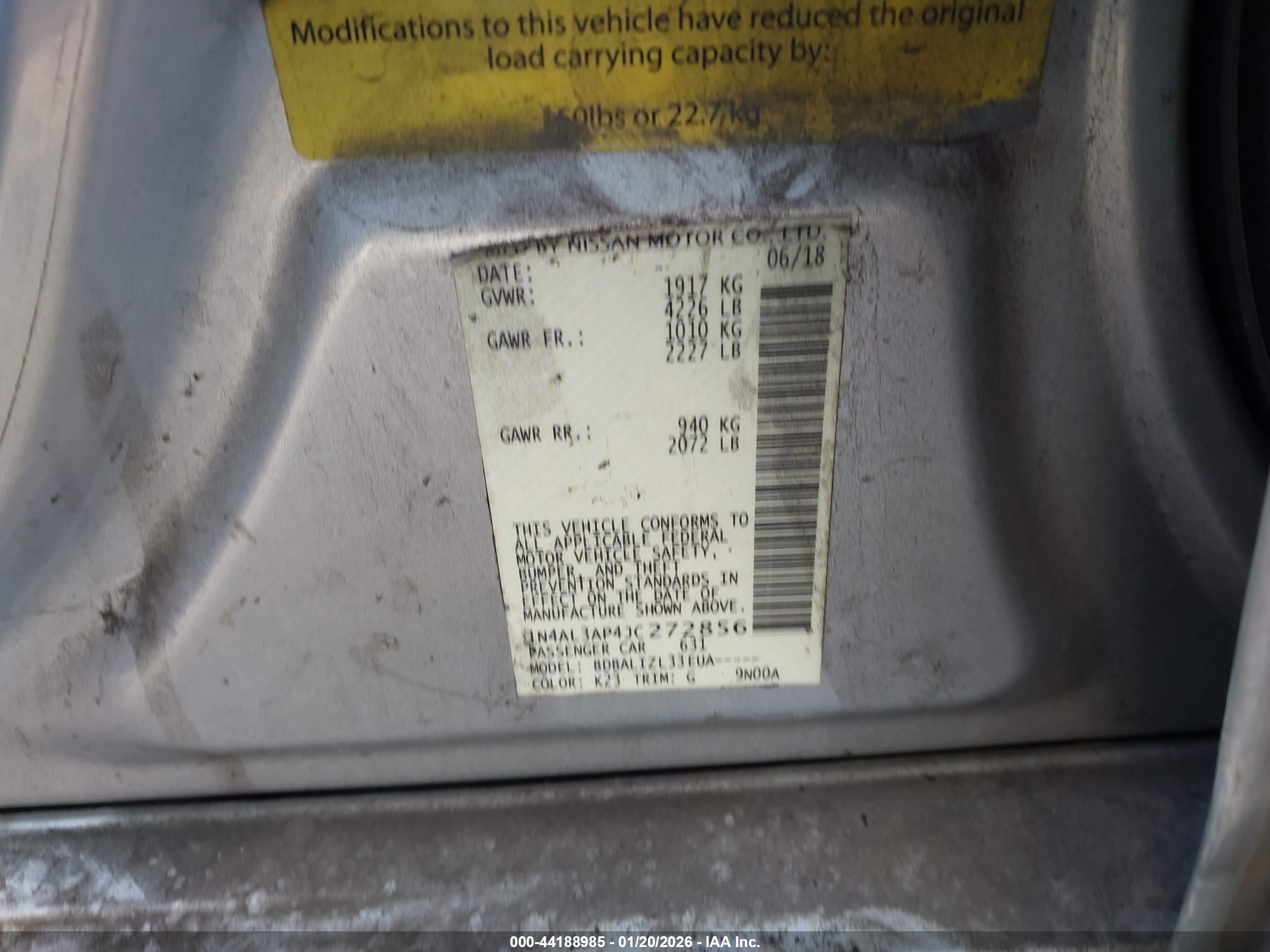 NISSAN ALTIMA image 9