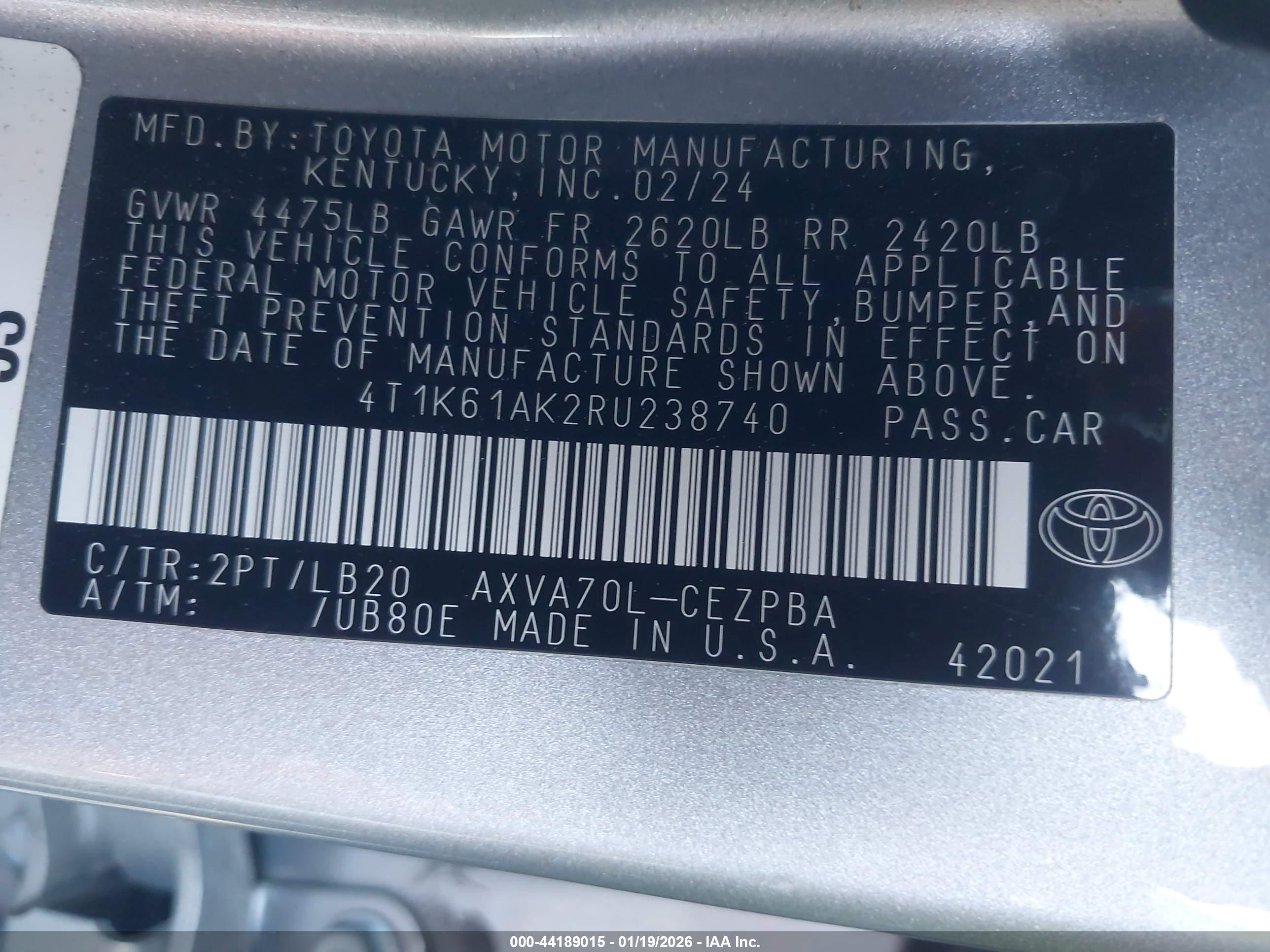 TOYOTA CAMRY image 9