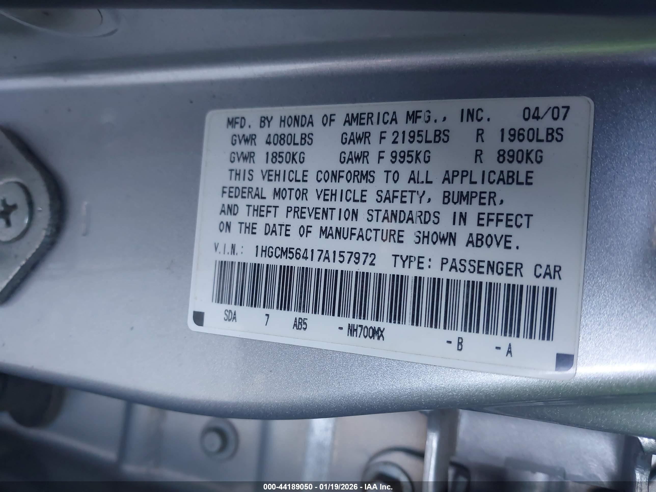 HONDA ACCORD image 9