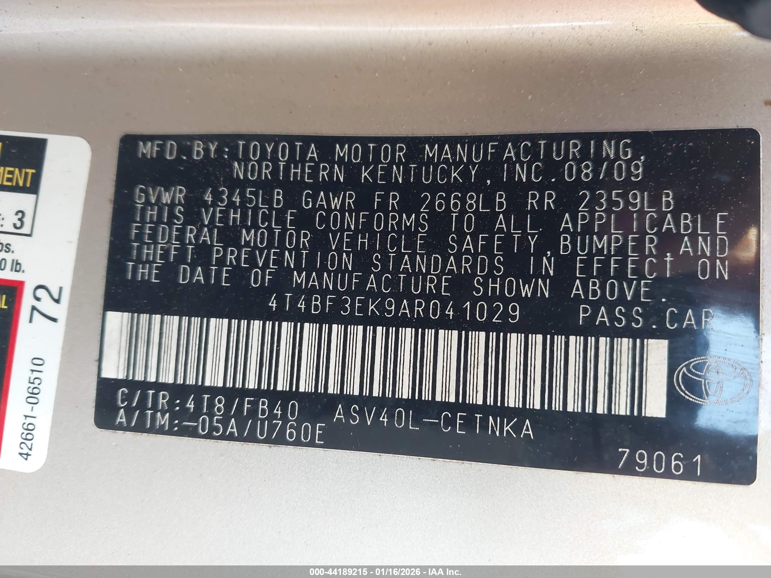 TOYOTA CAMRY image 9