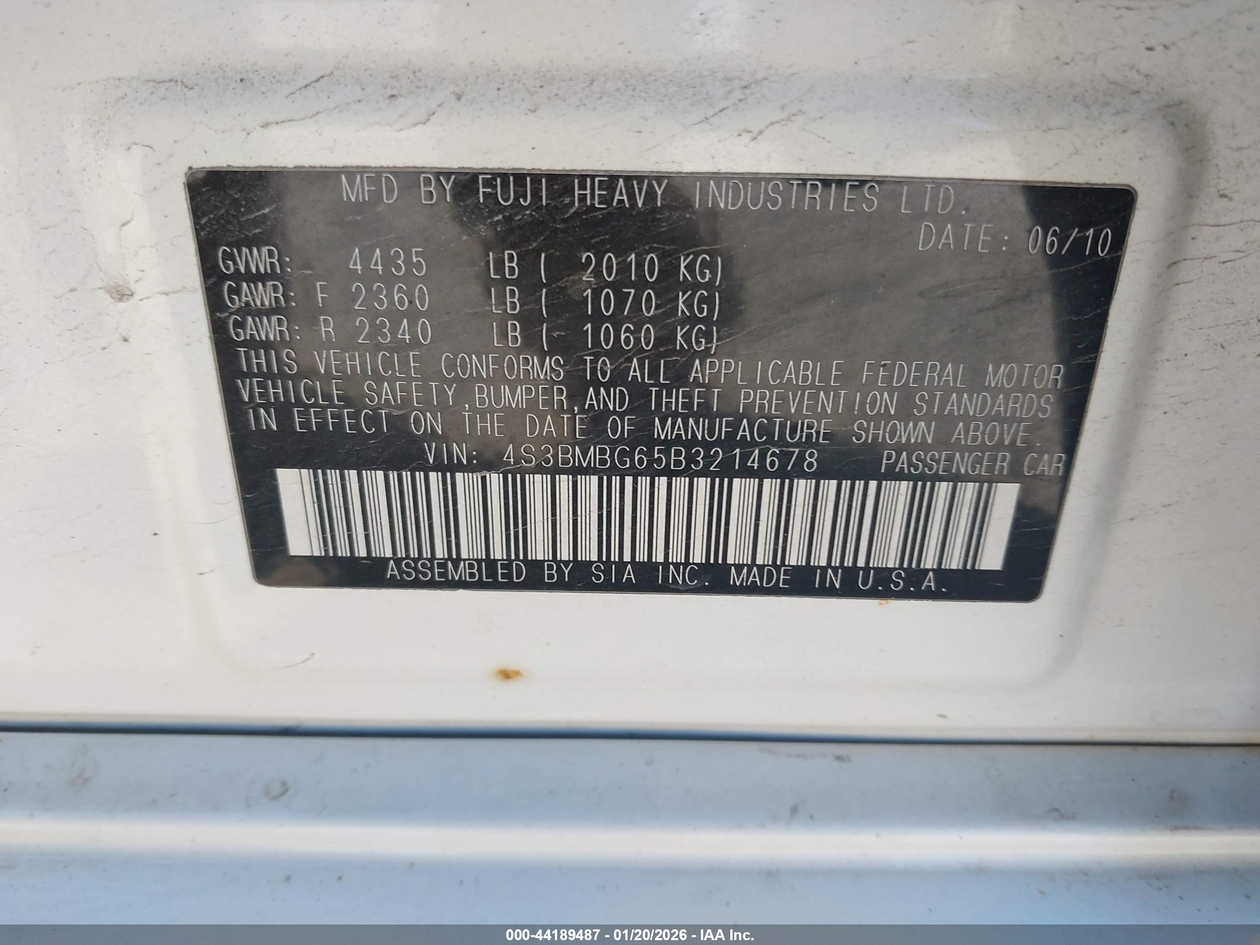 SUBARU LEGACY image 9