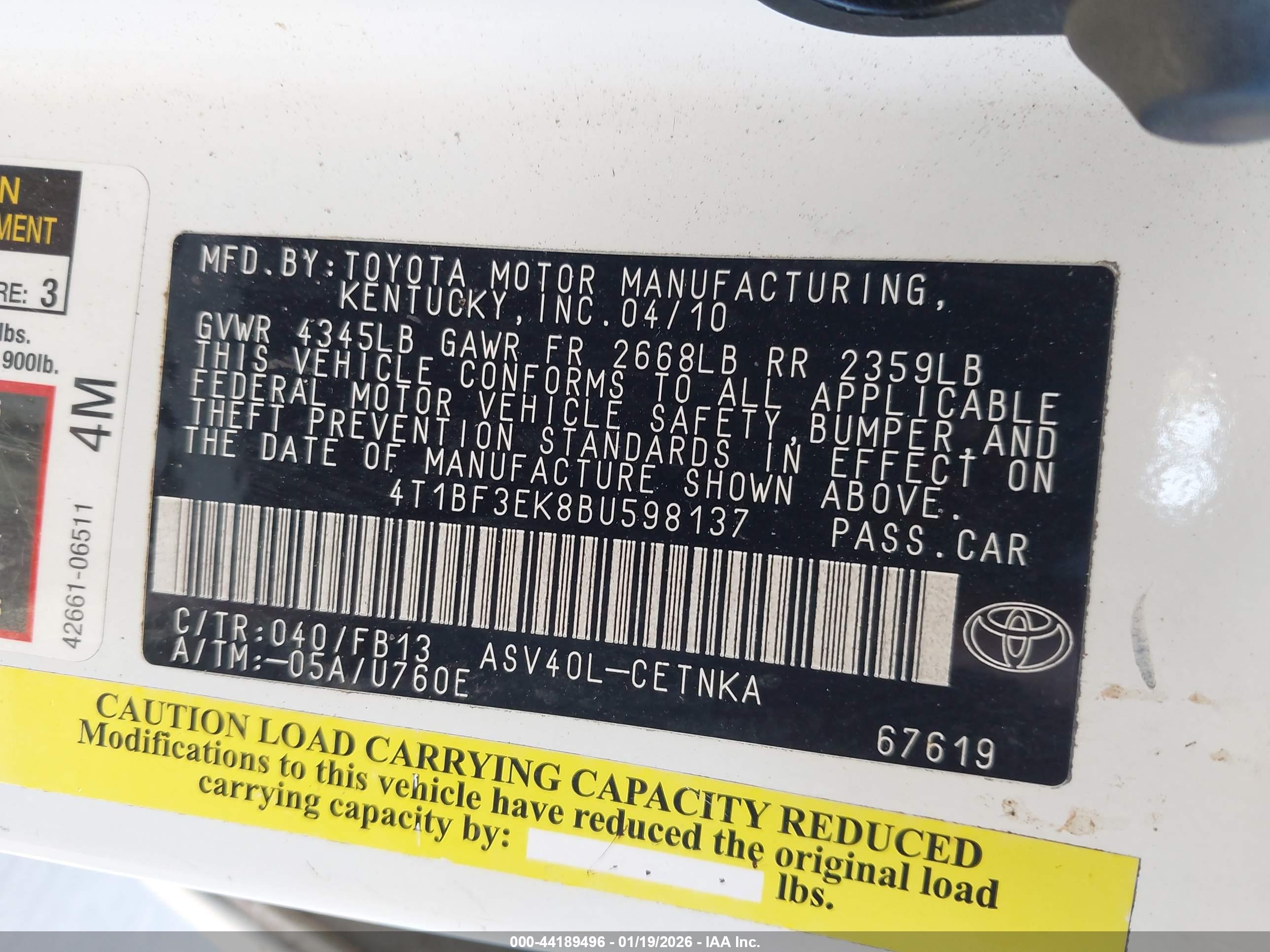 TOYOTA CAMRY image 9