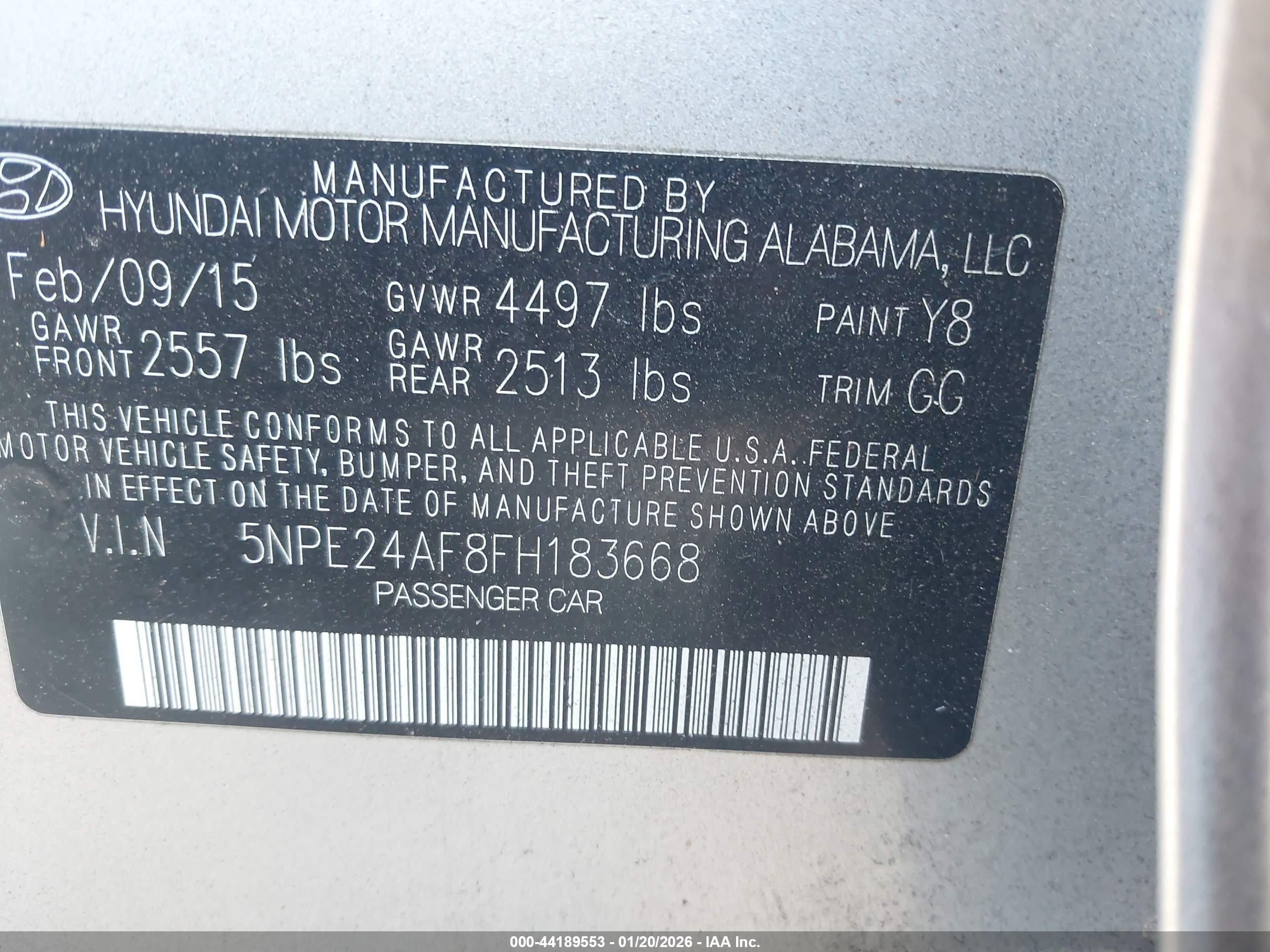HYUNDAI SONATA image 9