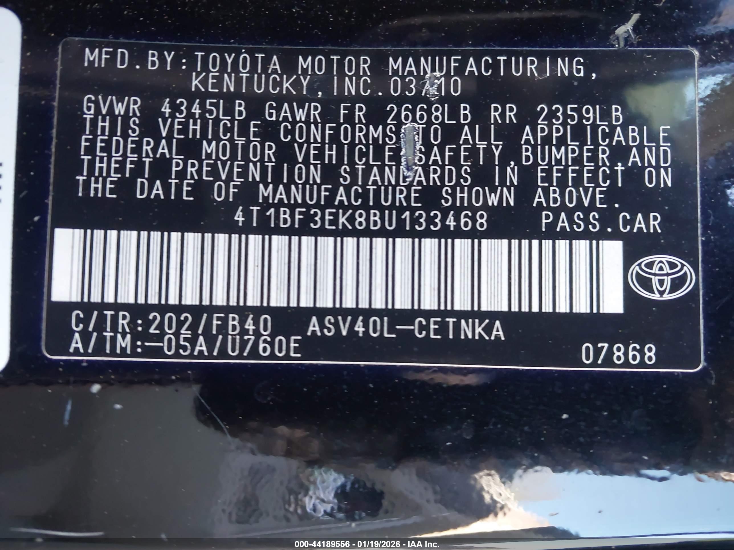 TOYOTA CAMRY image 9