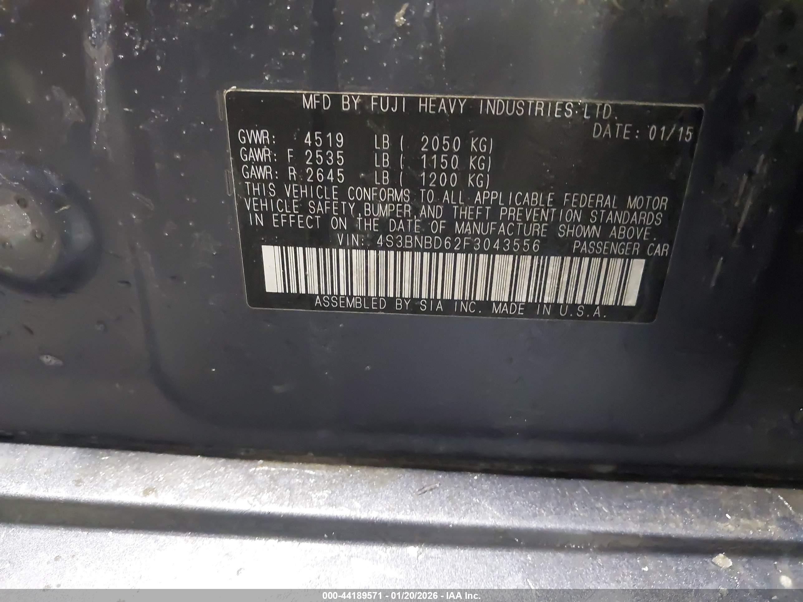 SUBARU LEGACY image 9