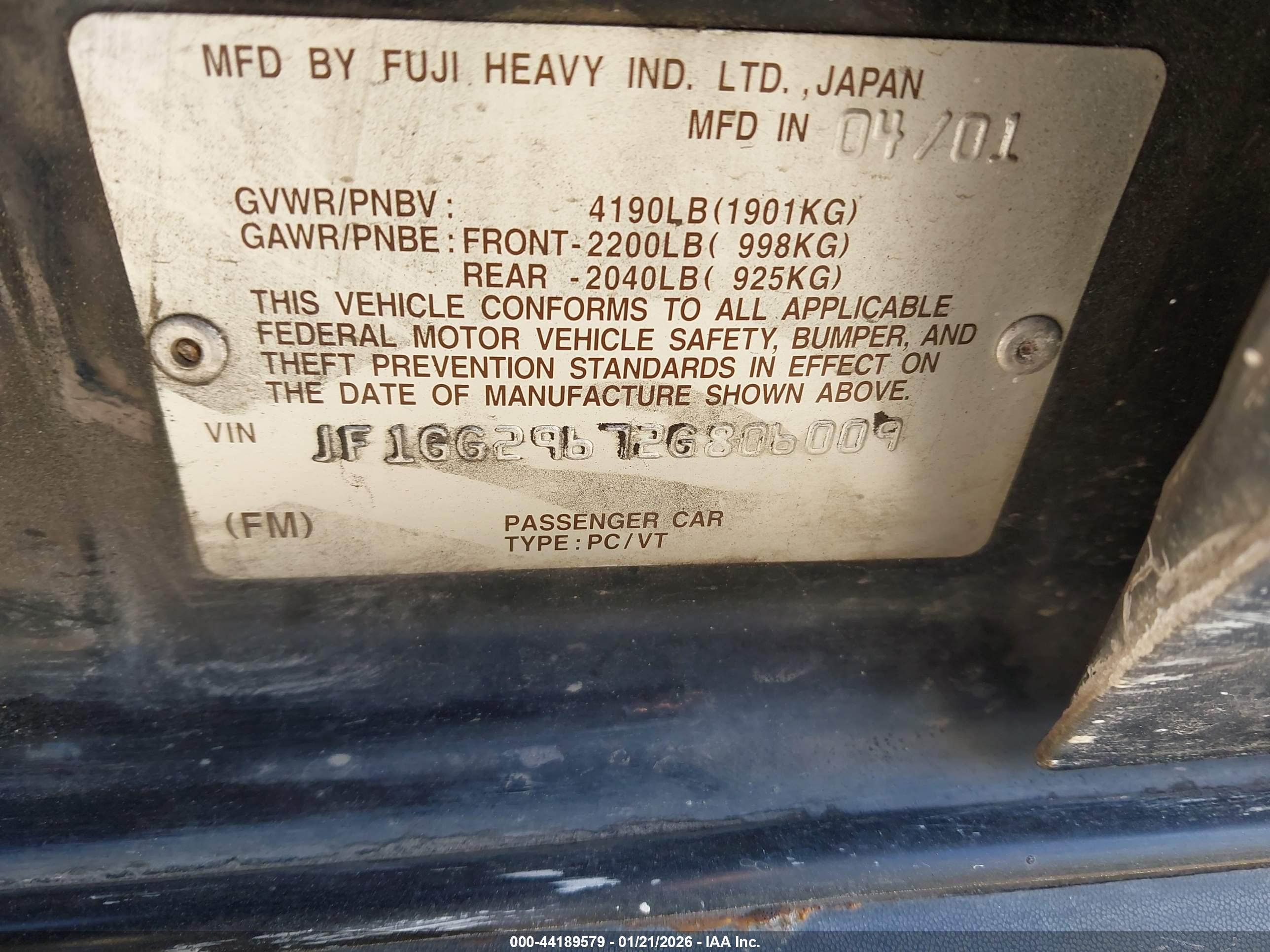 SUBARU IMPREZA image 9