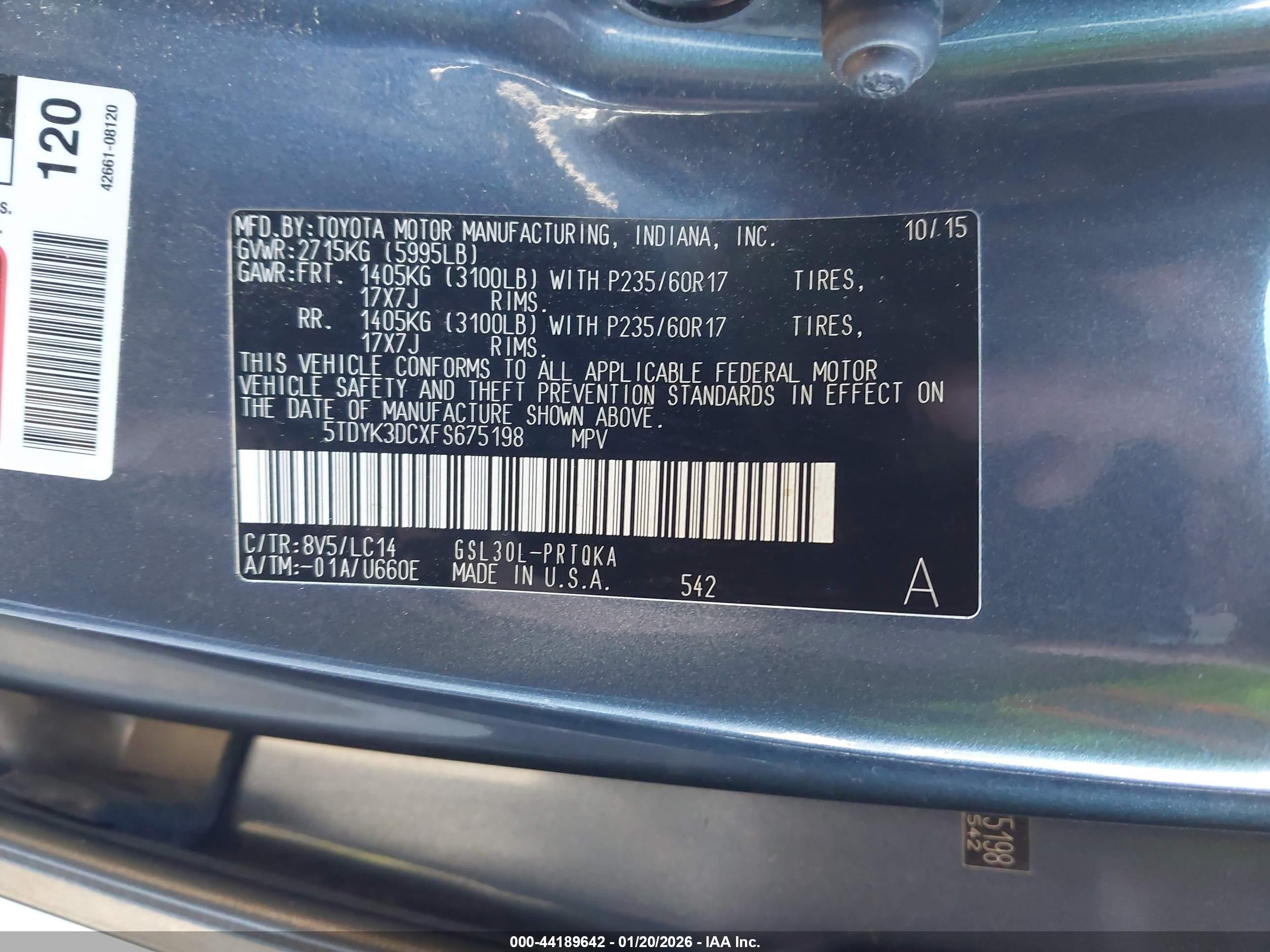 TOYOTA SIENNA image 9
