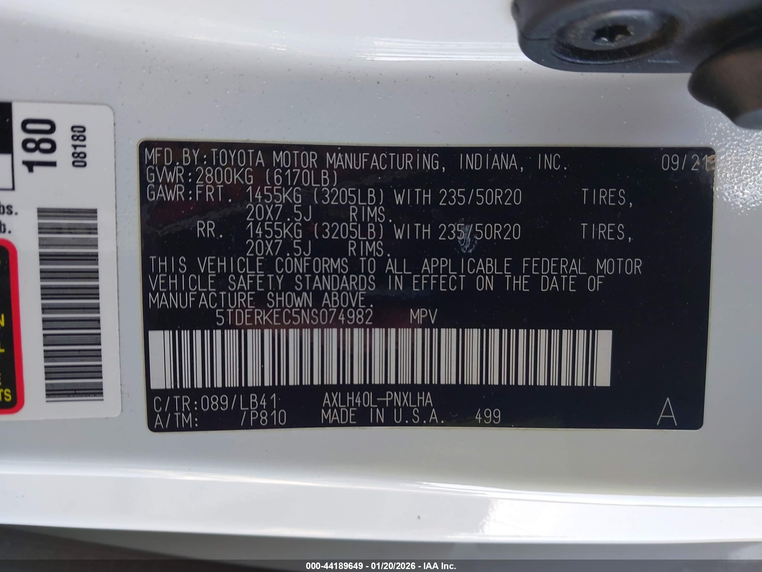 TOYOTA SIENNA image 9