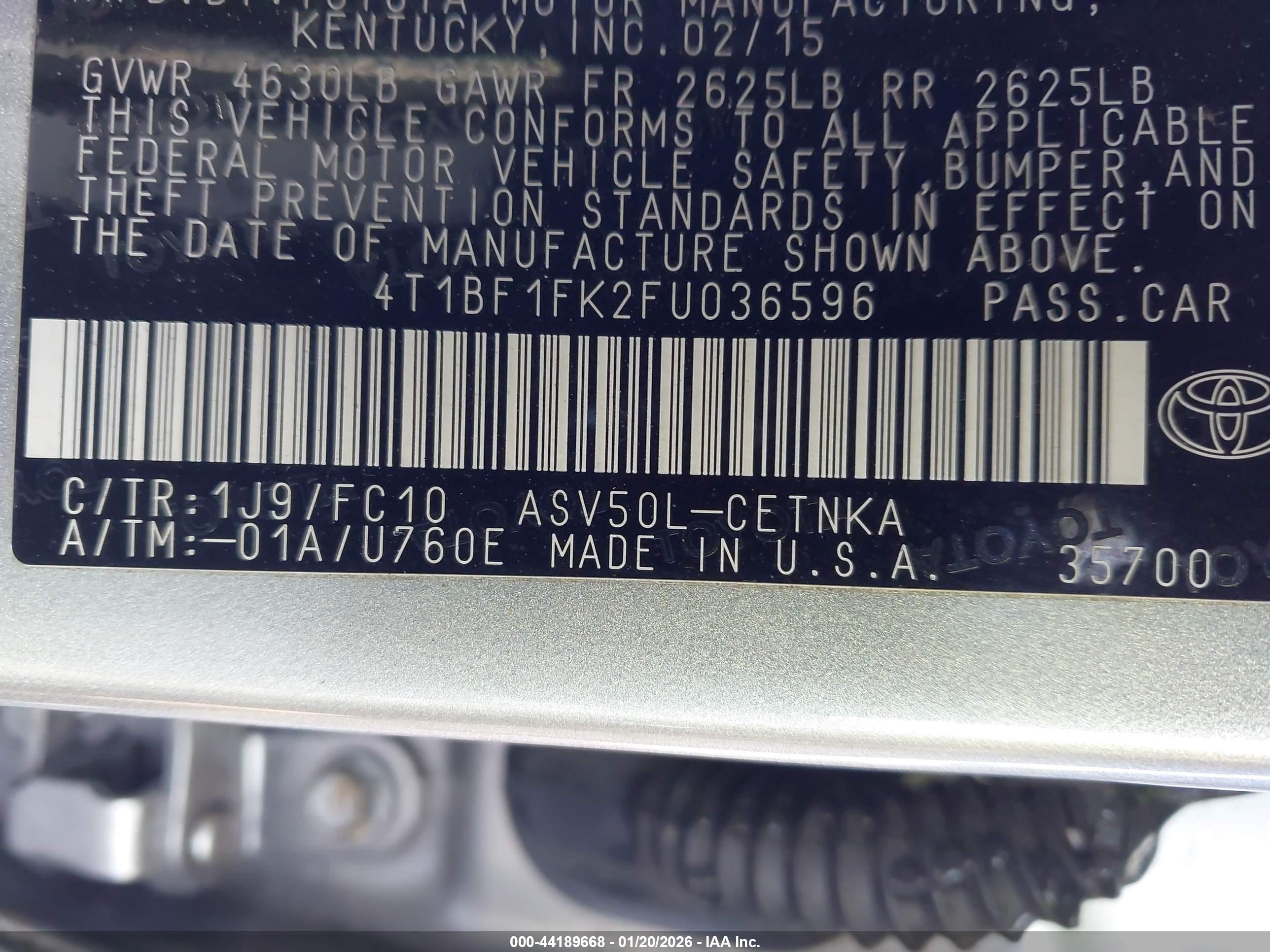TOYOTA CAMRY image 9