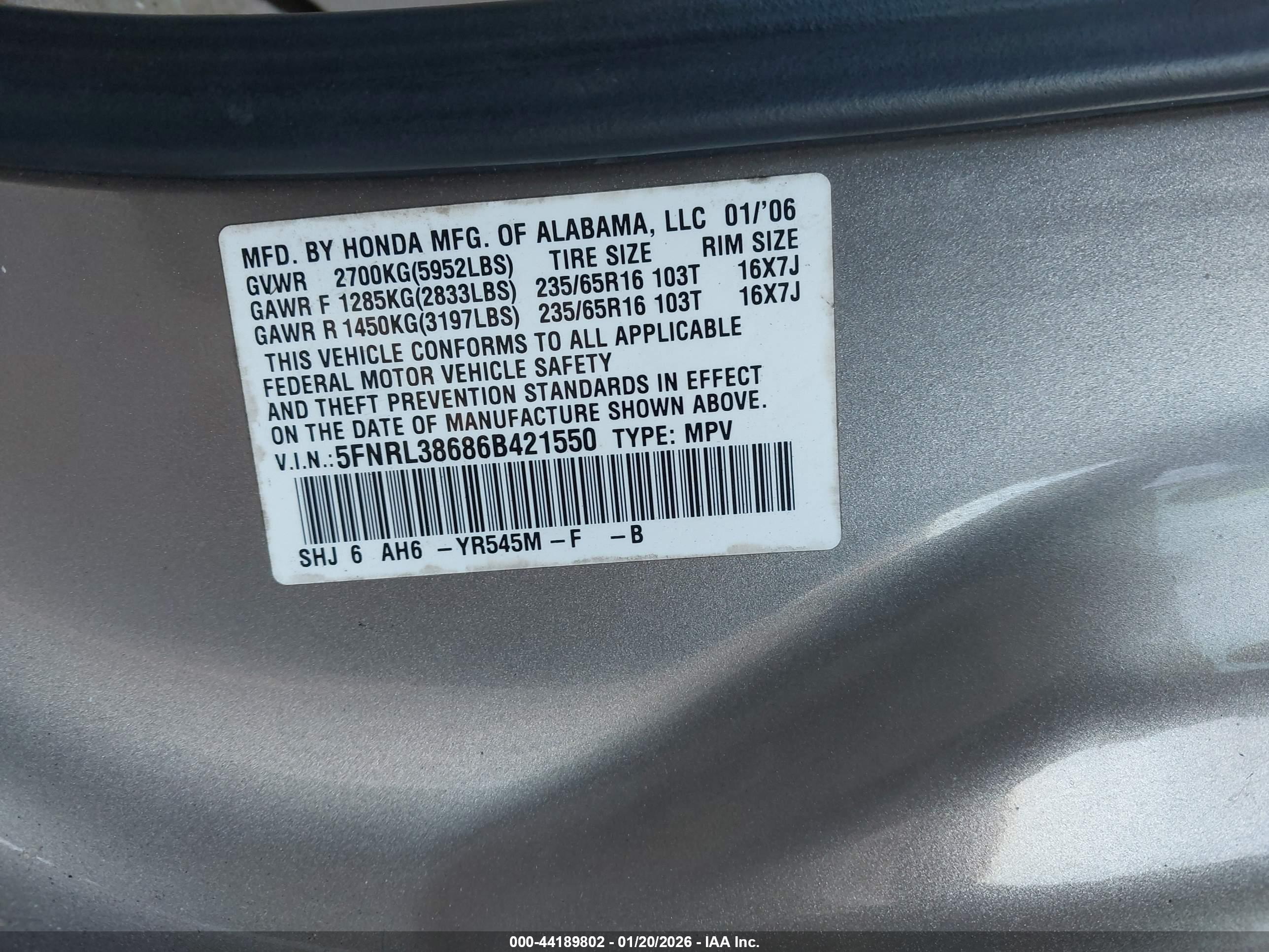 HONDA ODYSSEY image 9
