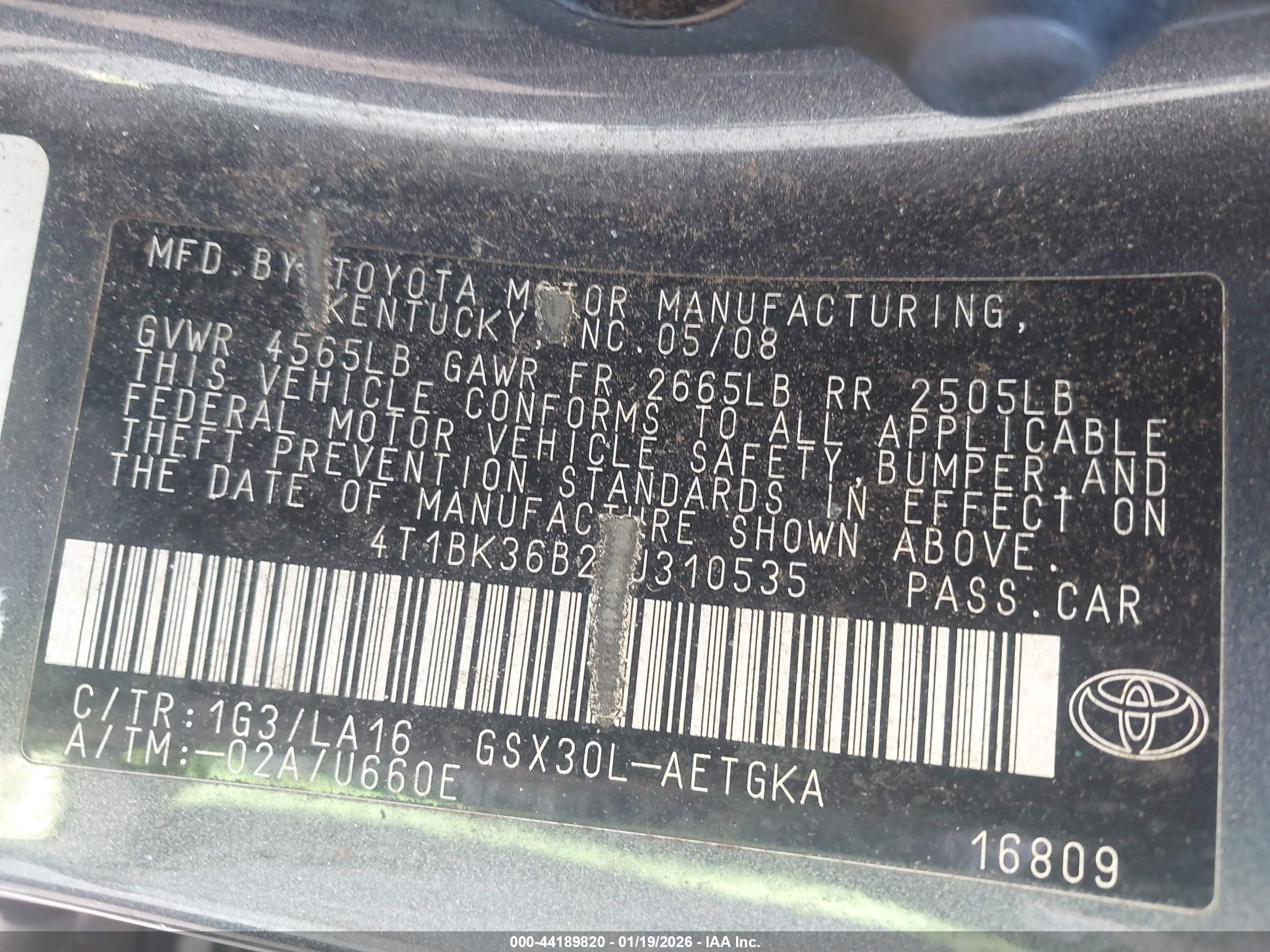 TOYOTA AVALON image 9
