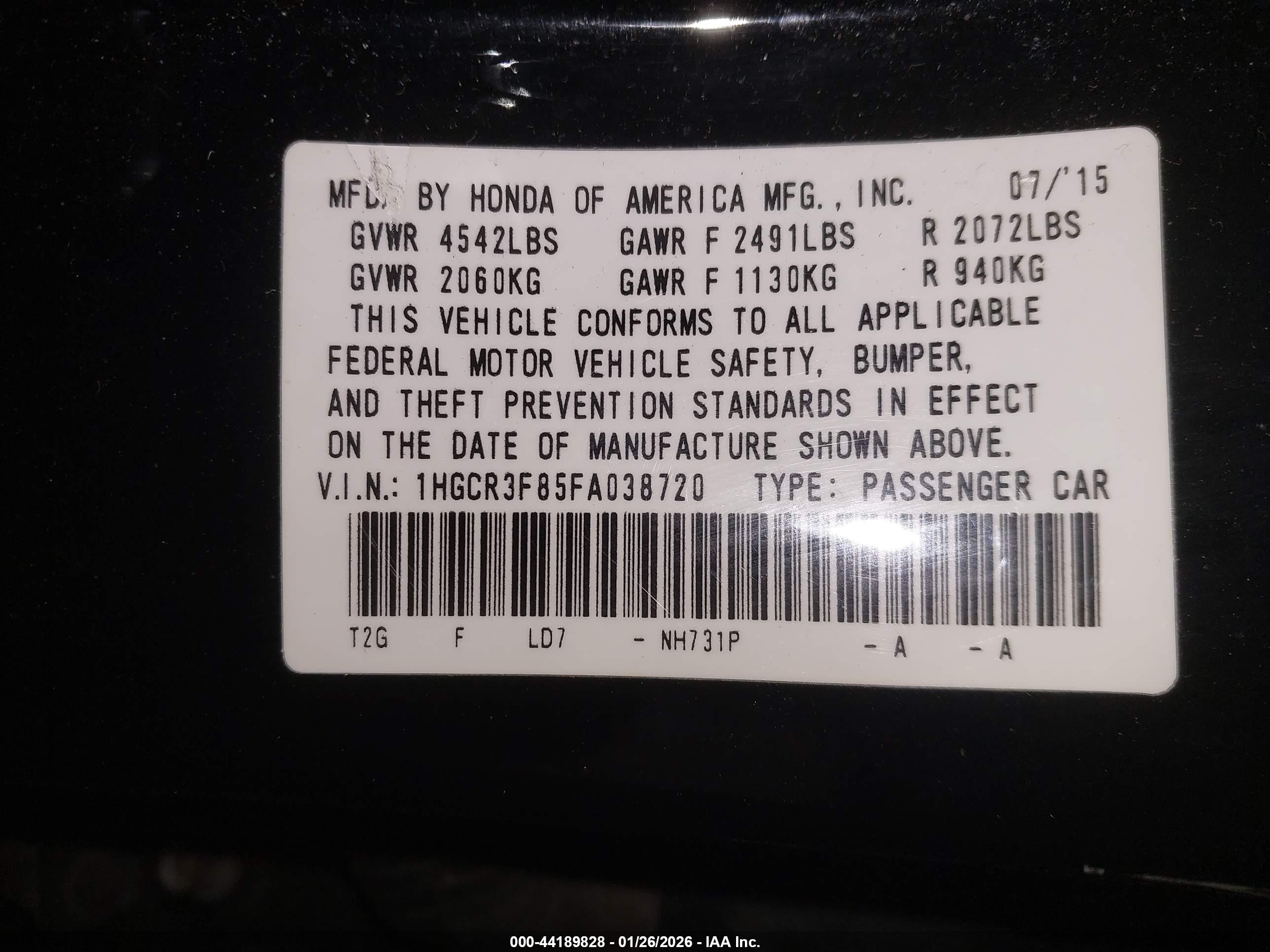 HONDA ACCORD image 9