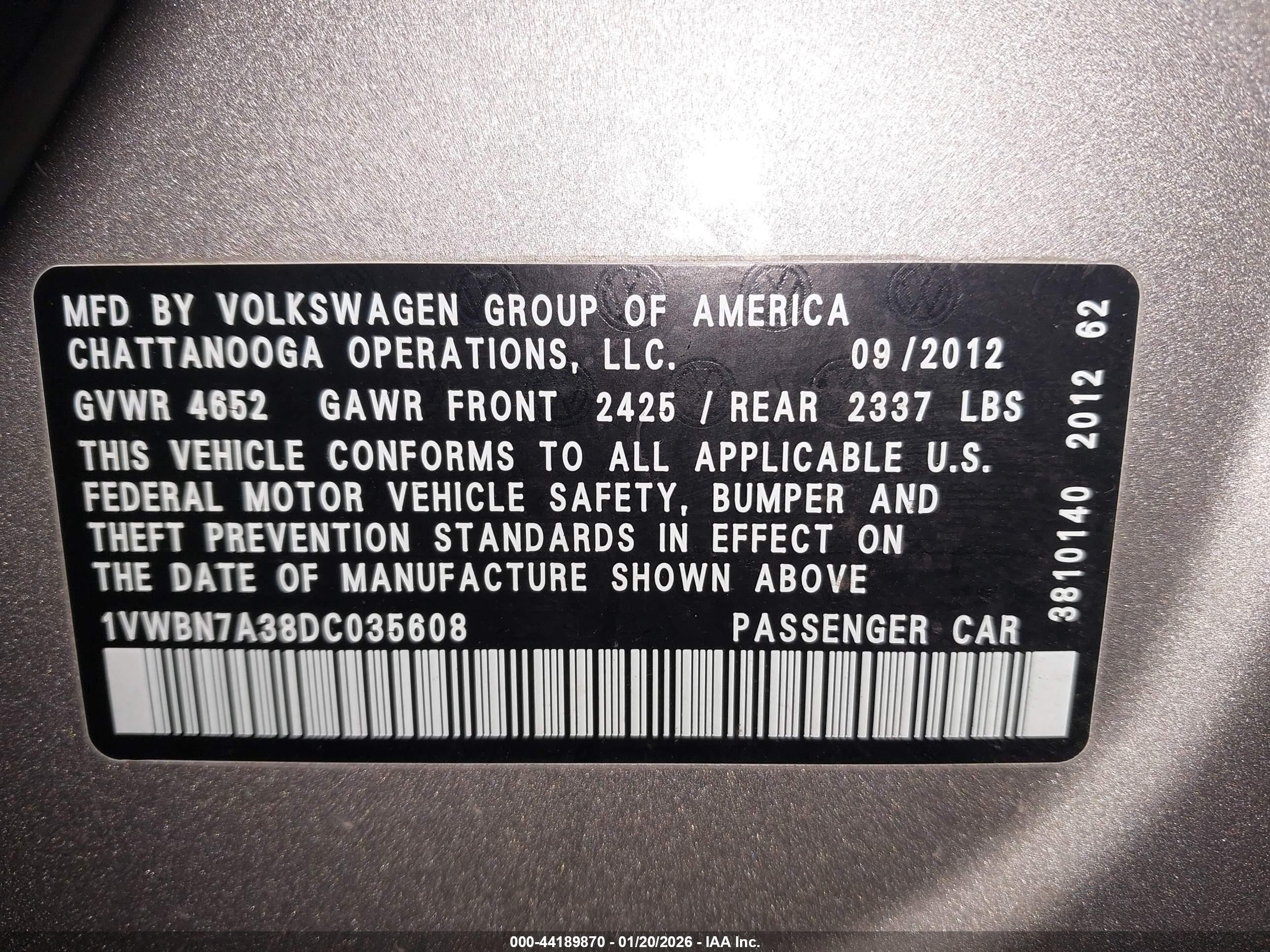 VOLKSWAGEN PASSAT image 9