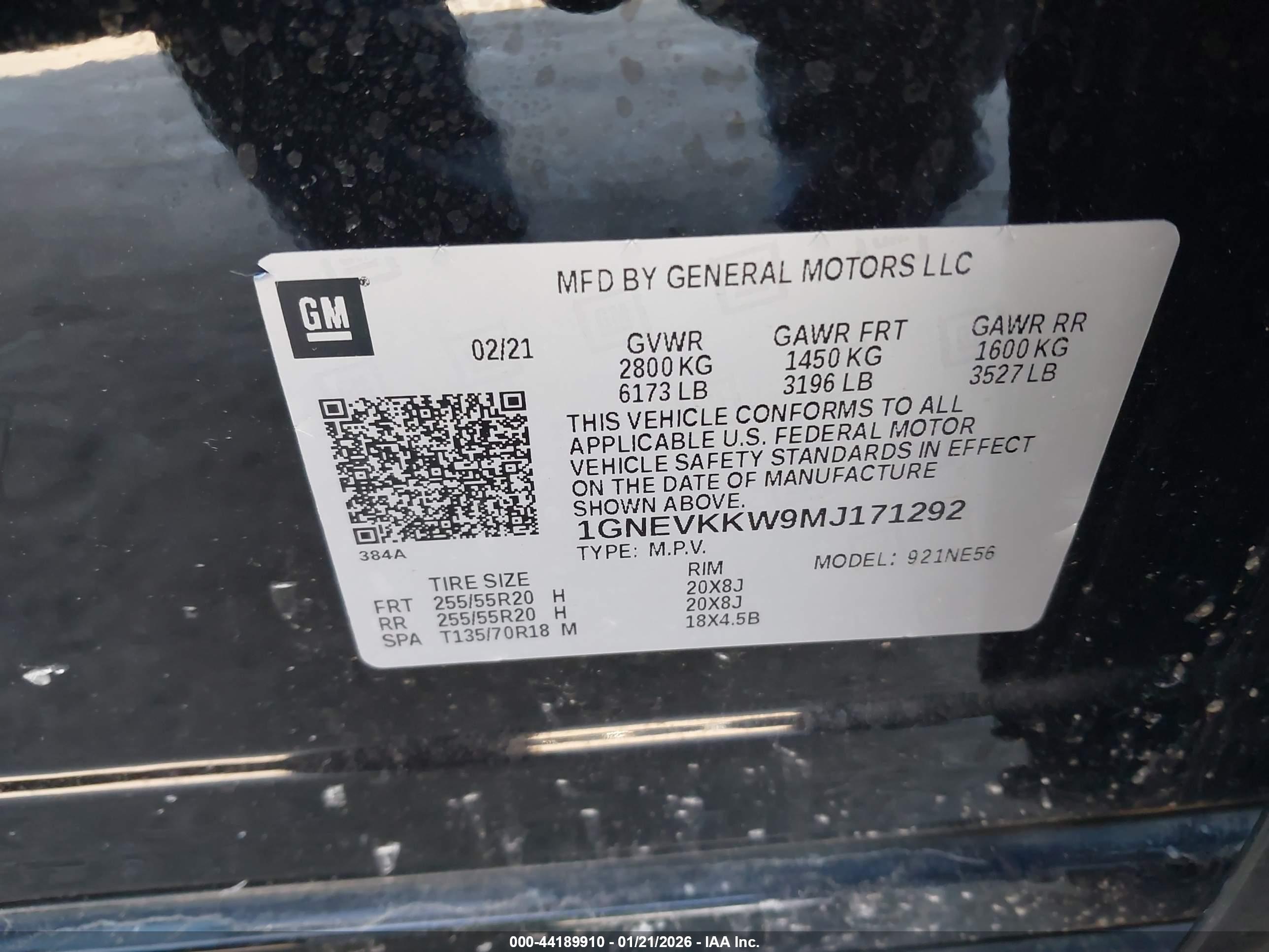 CHEVROLET TRAVERSE image 9