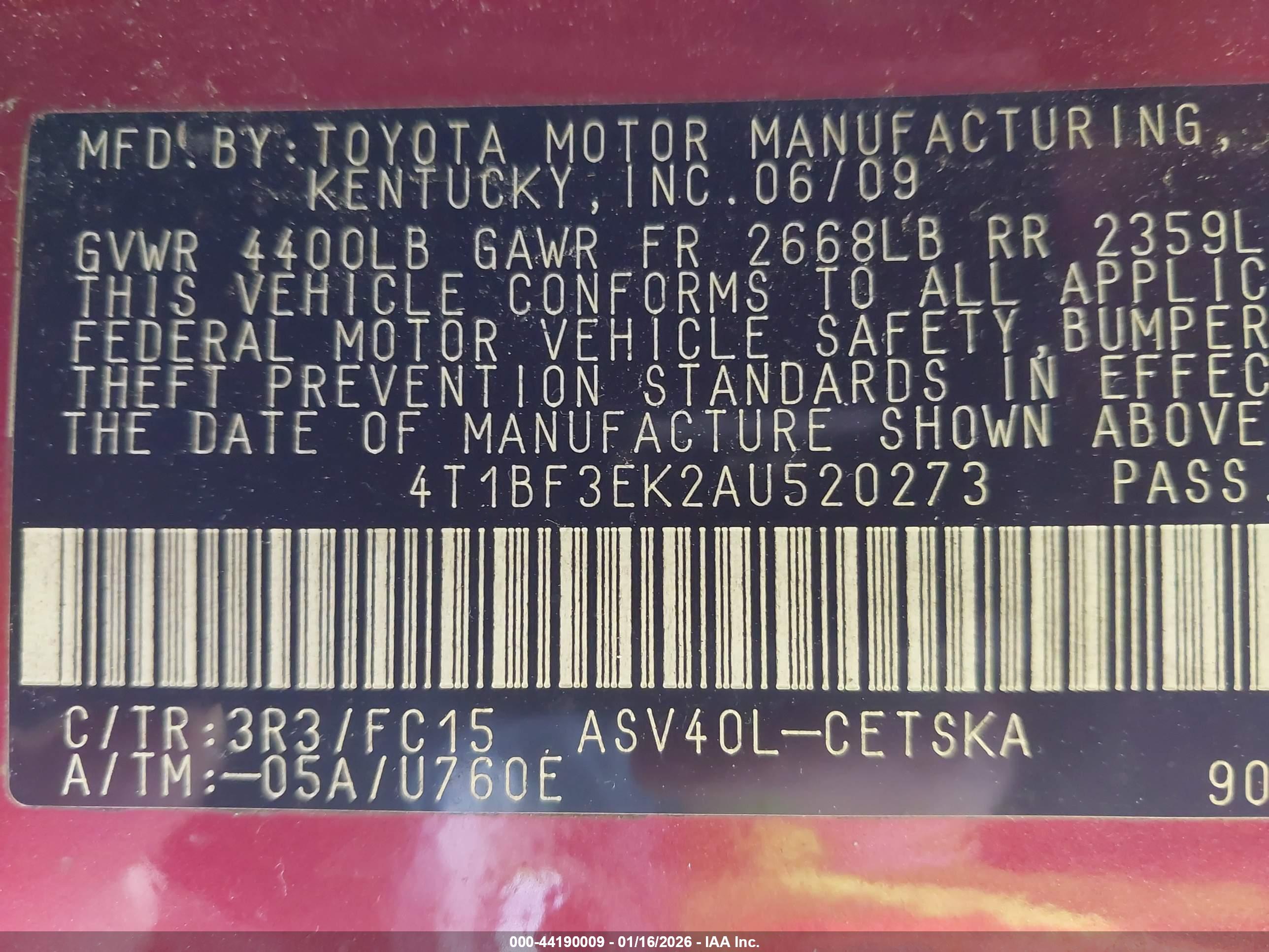 TOYOTA CAMRY image 9