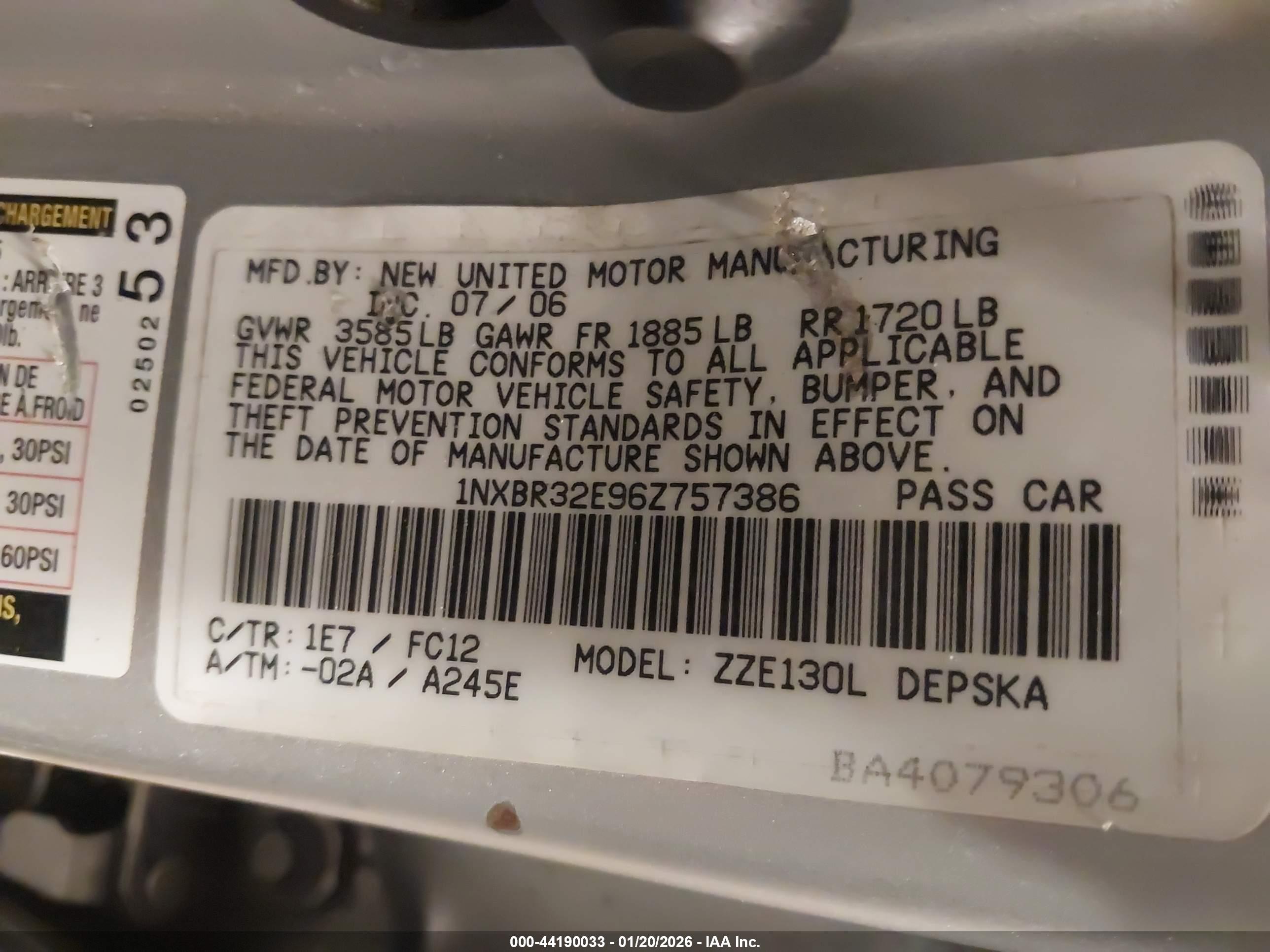 TOYOTA COROLLA image 9