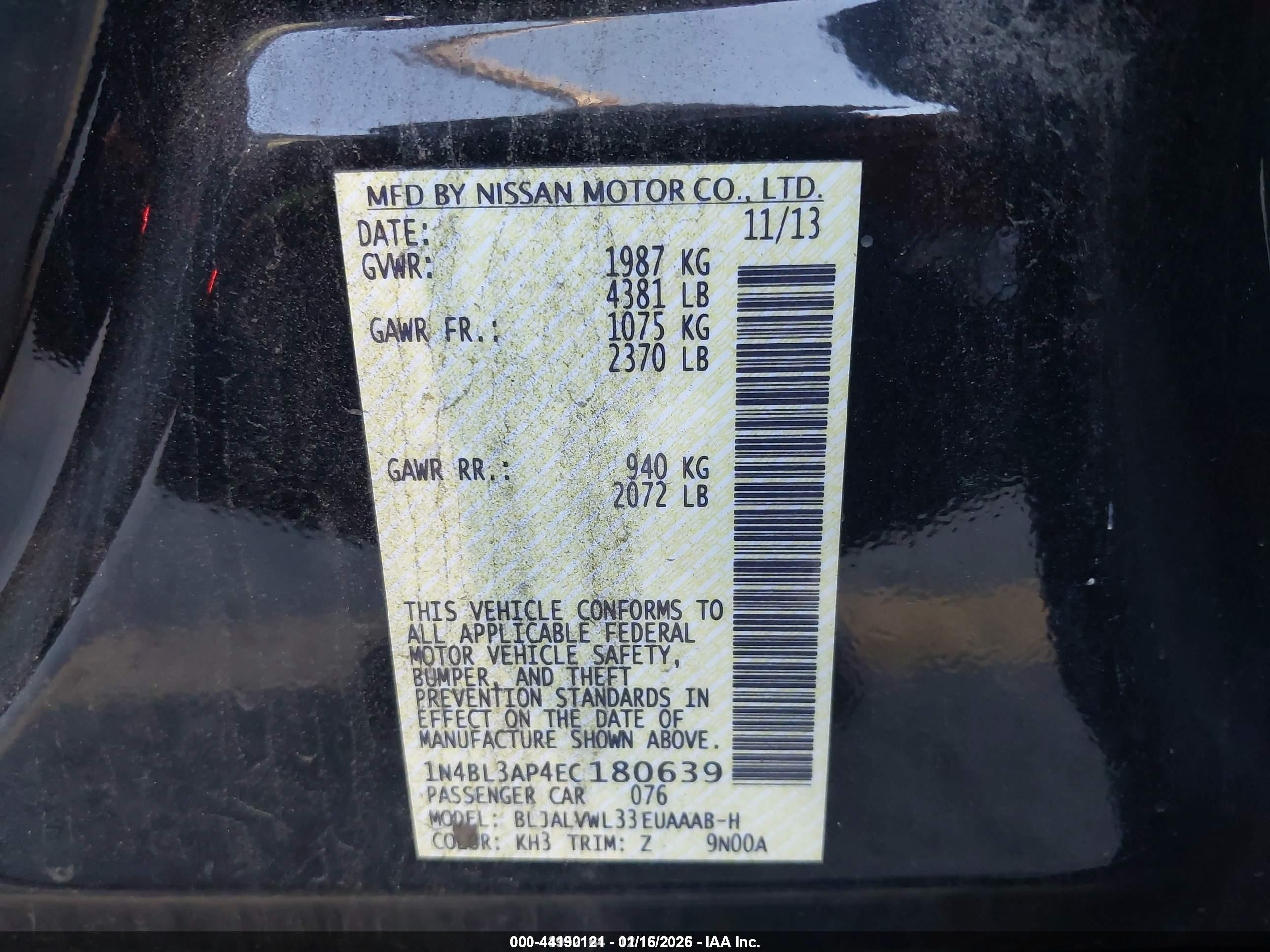 NISSAN ALTIMA image 9