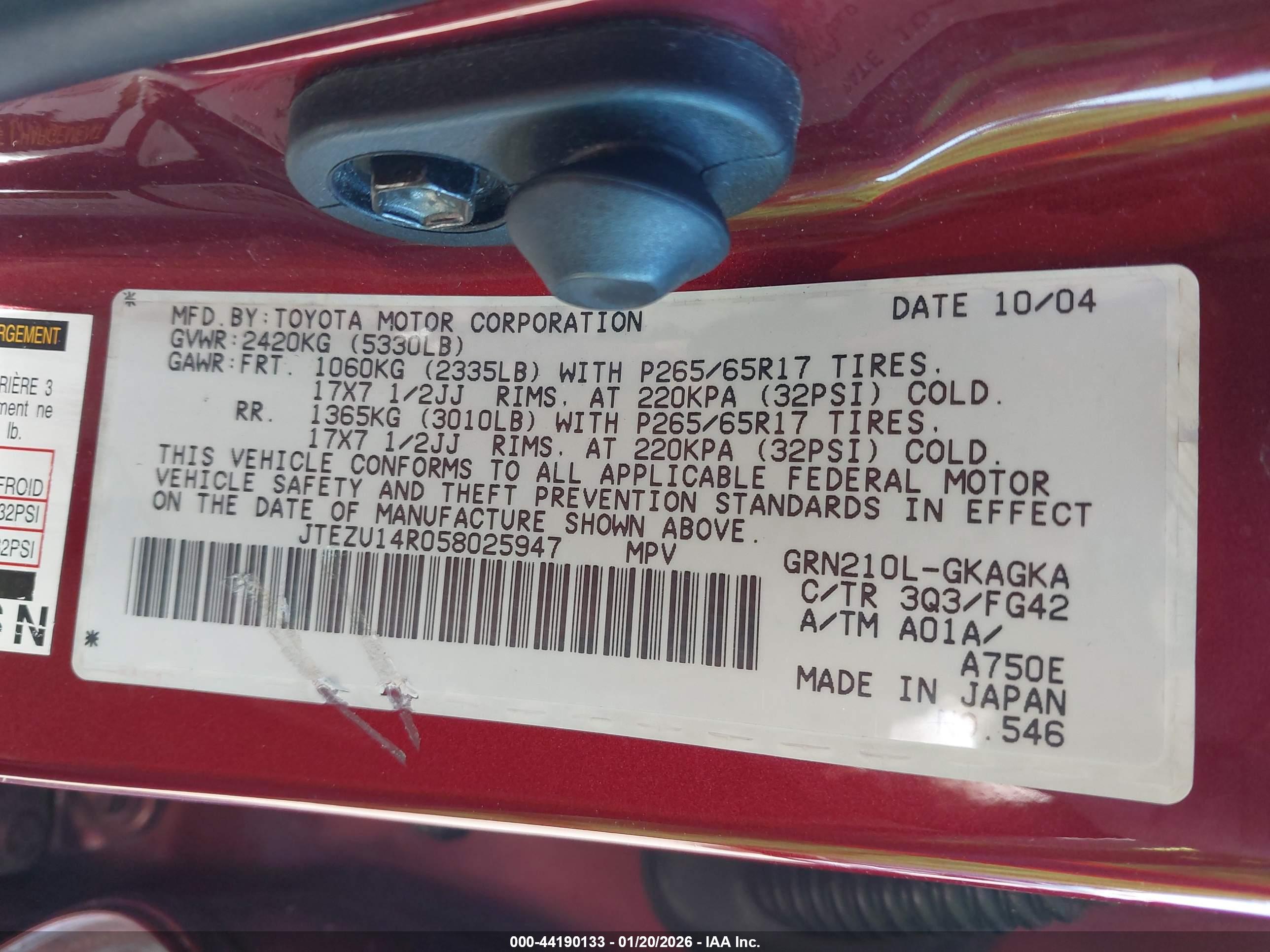 TOYOTA 4RUNNER image 9
