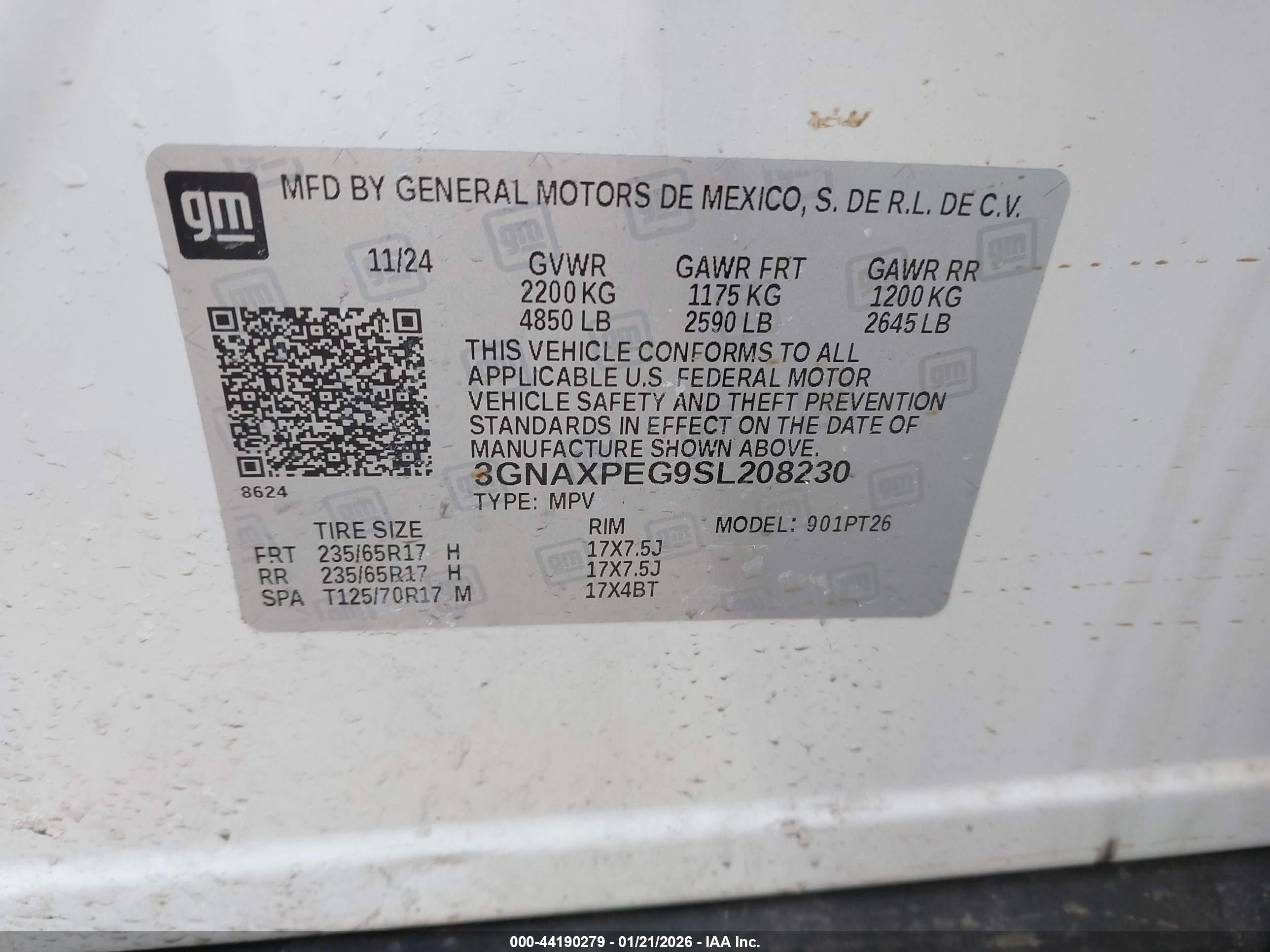 CHEVROLET EQUINOX image 9
