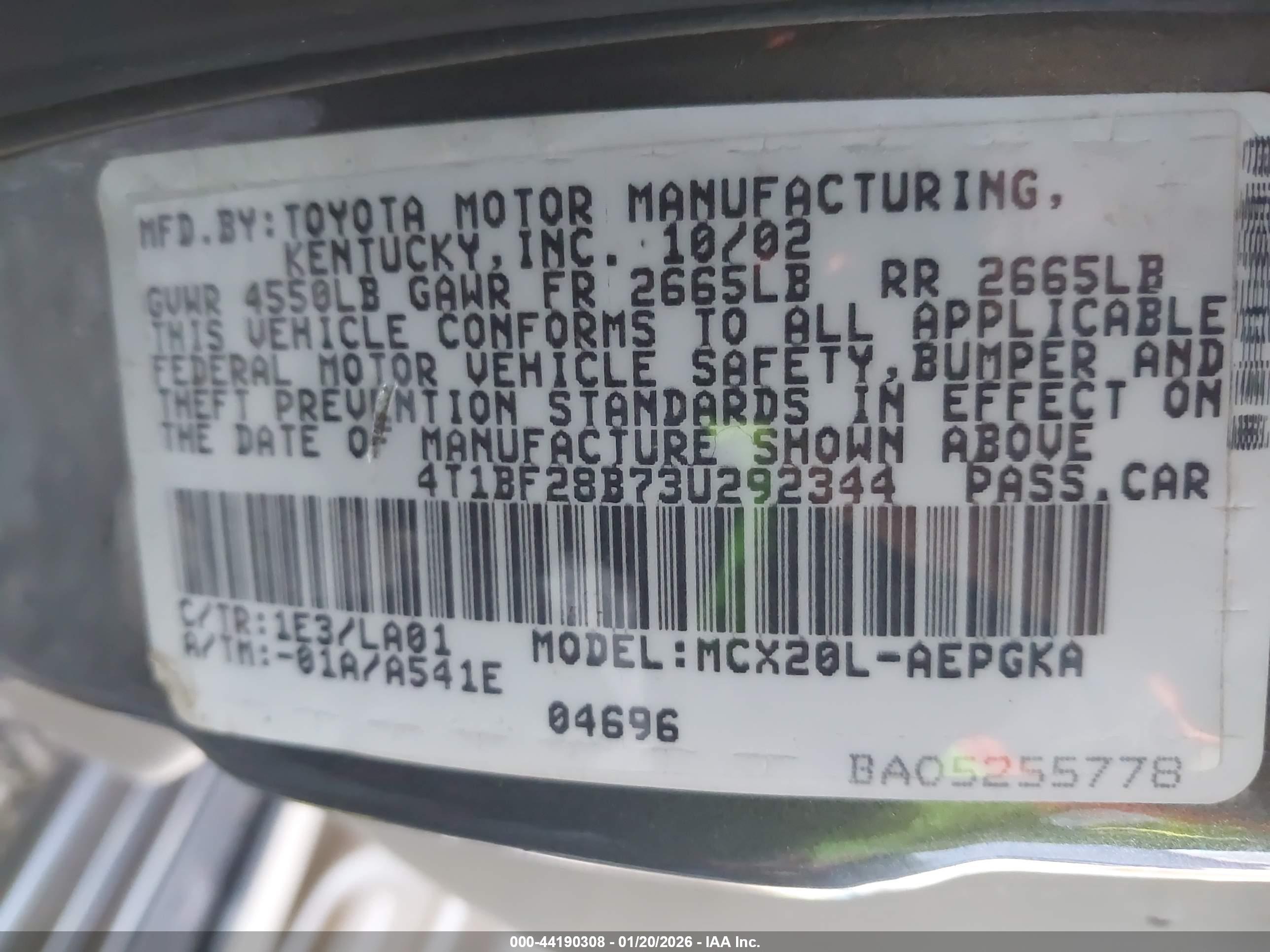 TOYOTA AVALON image 9